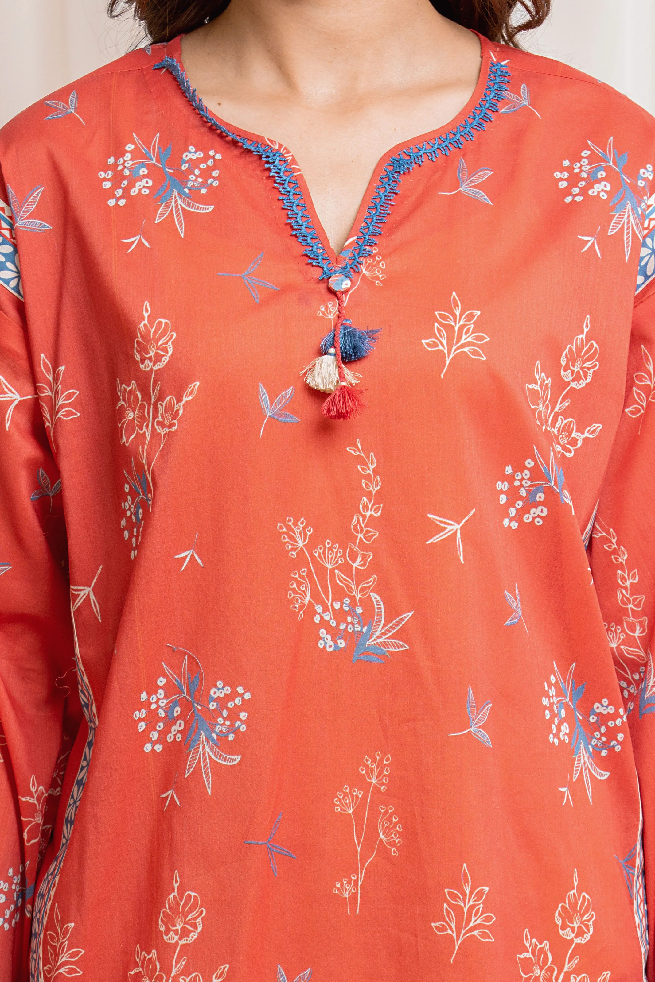 Unstitched Printed Lawn Suit - EWU6A1-36666-3P - Image 3