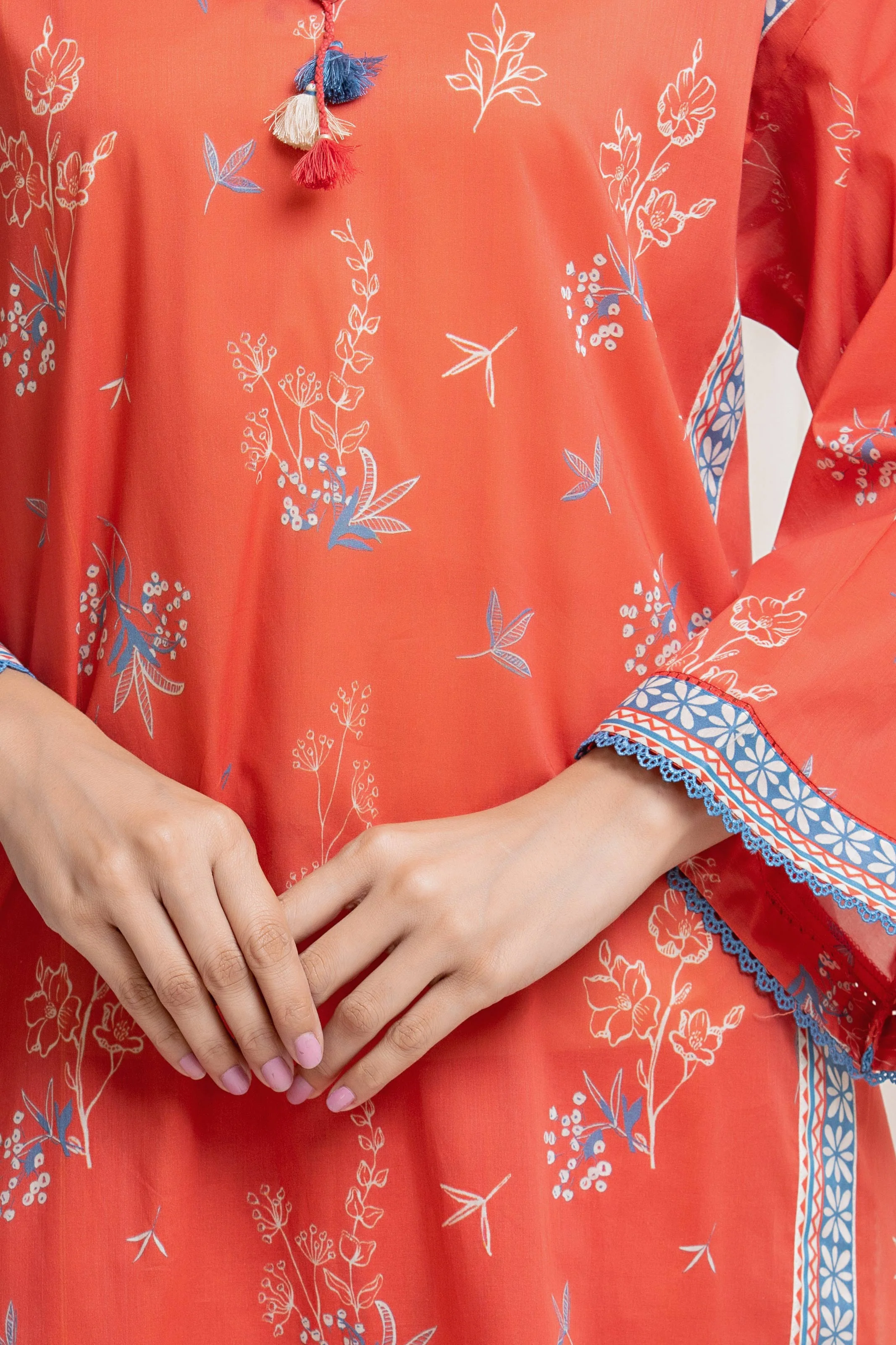 Unstitched Printed Lawn Suit - EWU6A1-36666-3P - Image 4