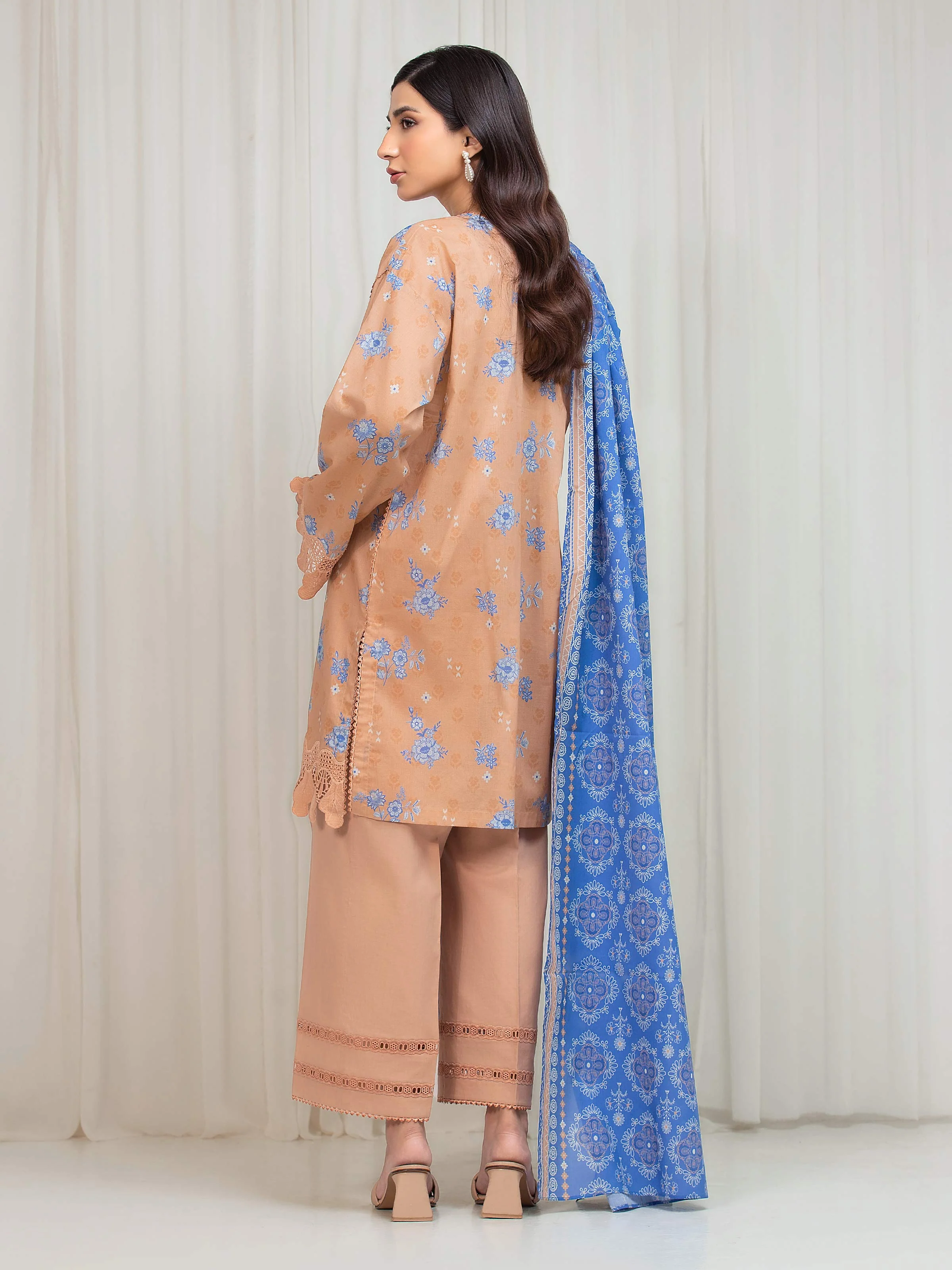 Unstitched Printed Lawn Suit - EWU6A1-36675-3P - Image 6
