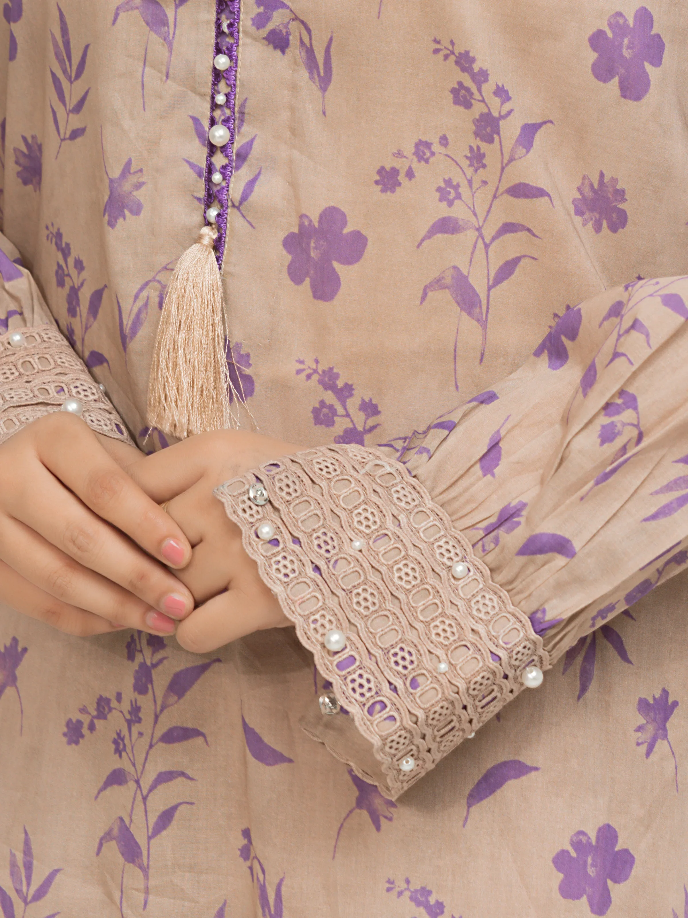 Unstitched Printed Lawn Suit - EWU6A1-36681-3P - Image 3