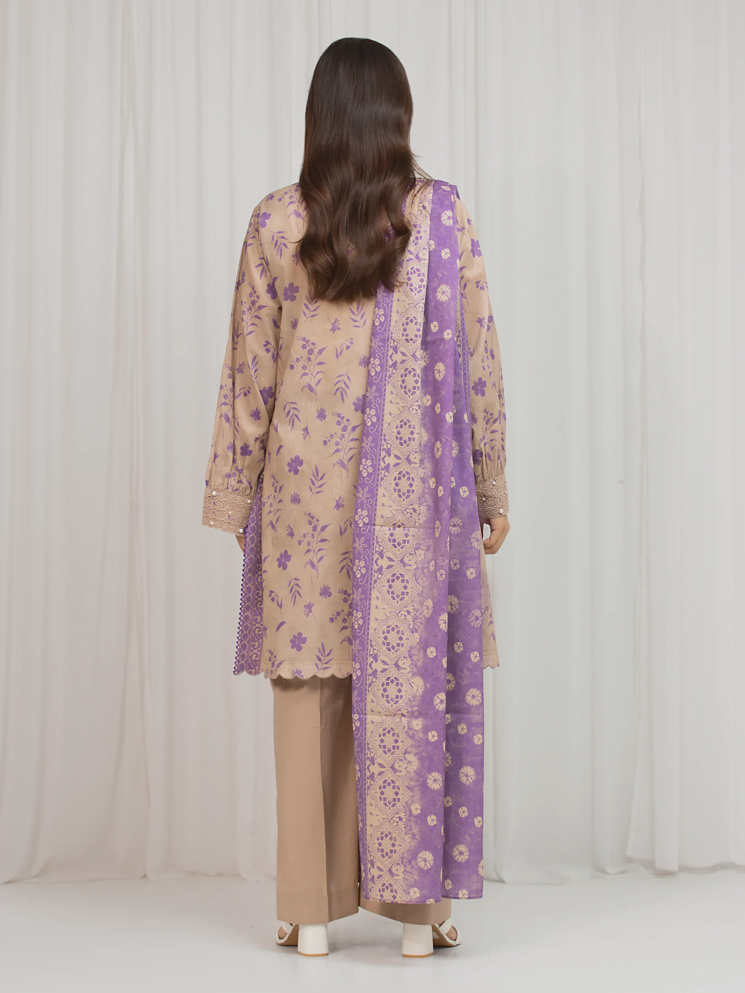 Unstitched Printed Lawn Suit - EWU6A1-36681-3P - Image 6