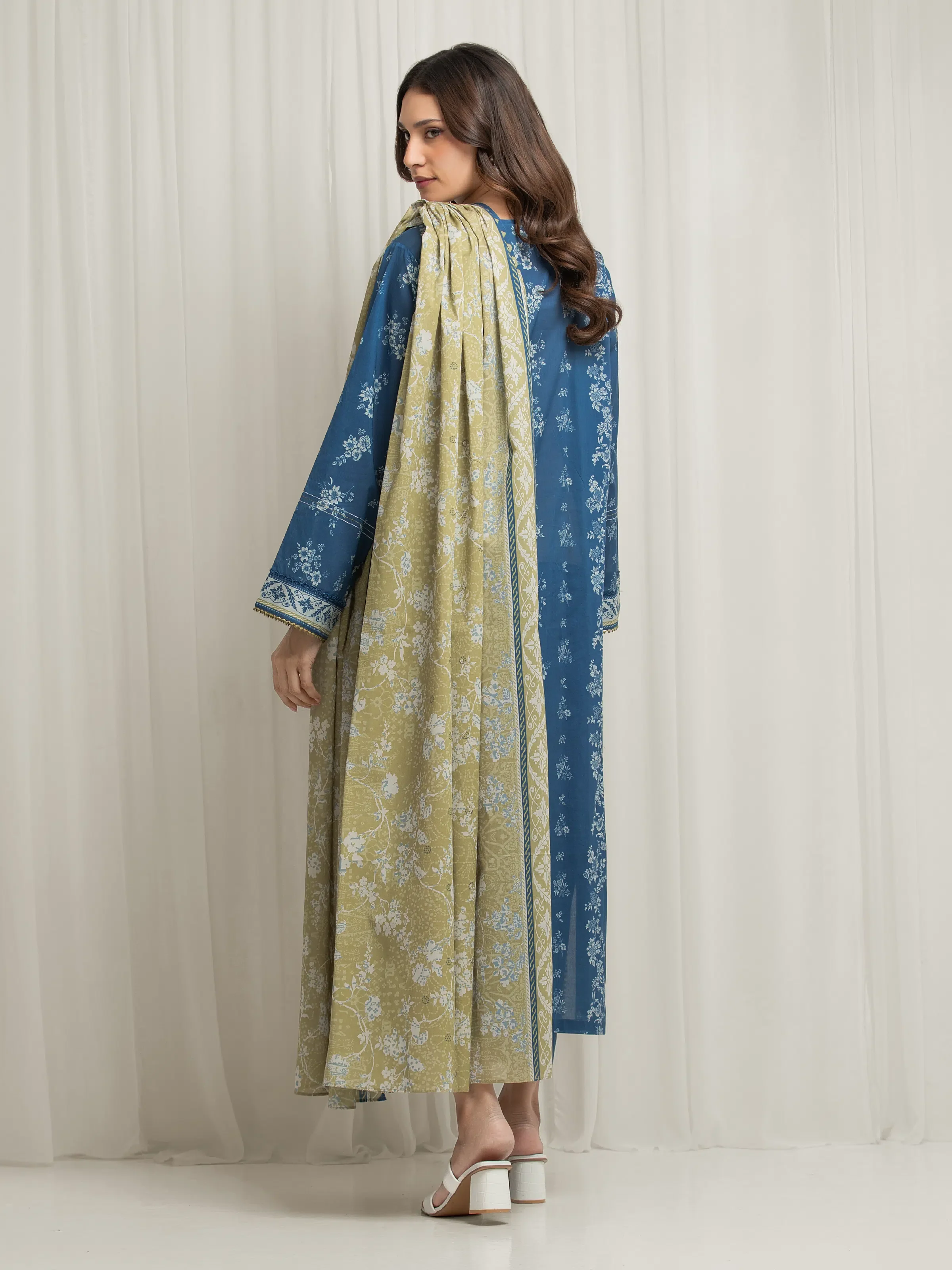 Unstitched Printed Lawn Suit - EWU6A1-36691-3P - Image 6