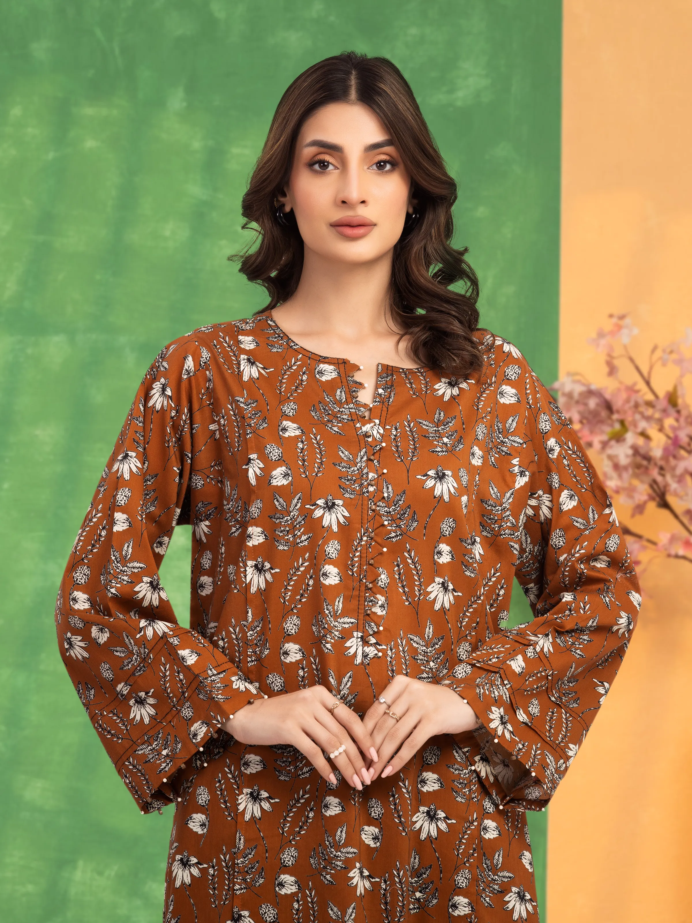 Unstitched Printed Lawn Suit - EWU6A1-36801ST - Image 2