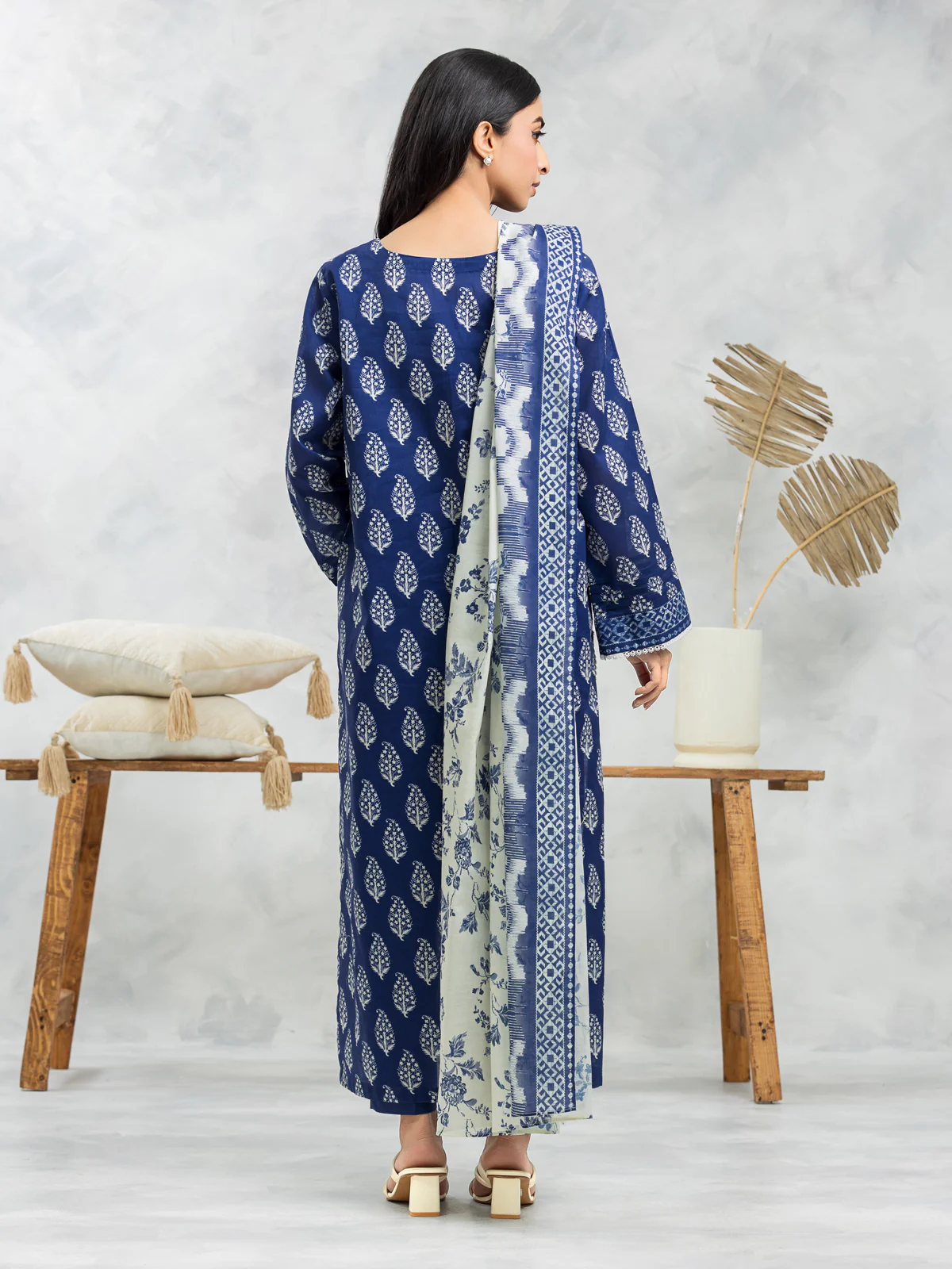Unstitched  Printed Viscose Shirt Dupatta - EWU24A4-29114SD - Image 4