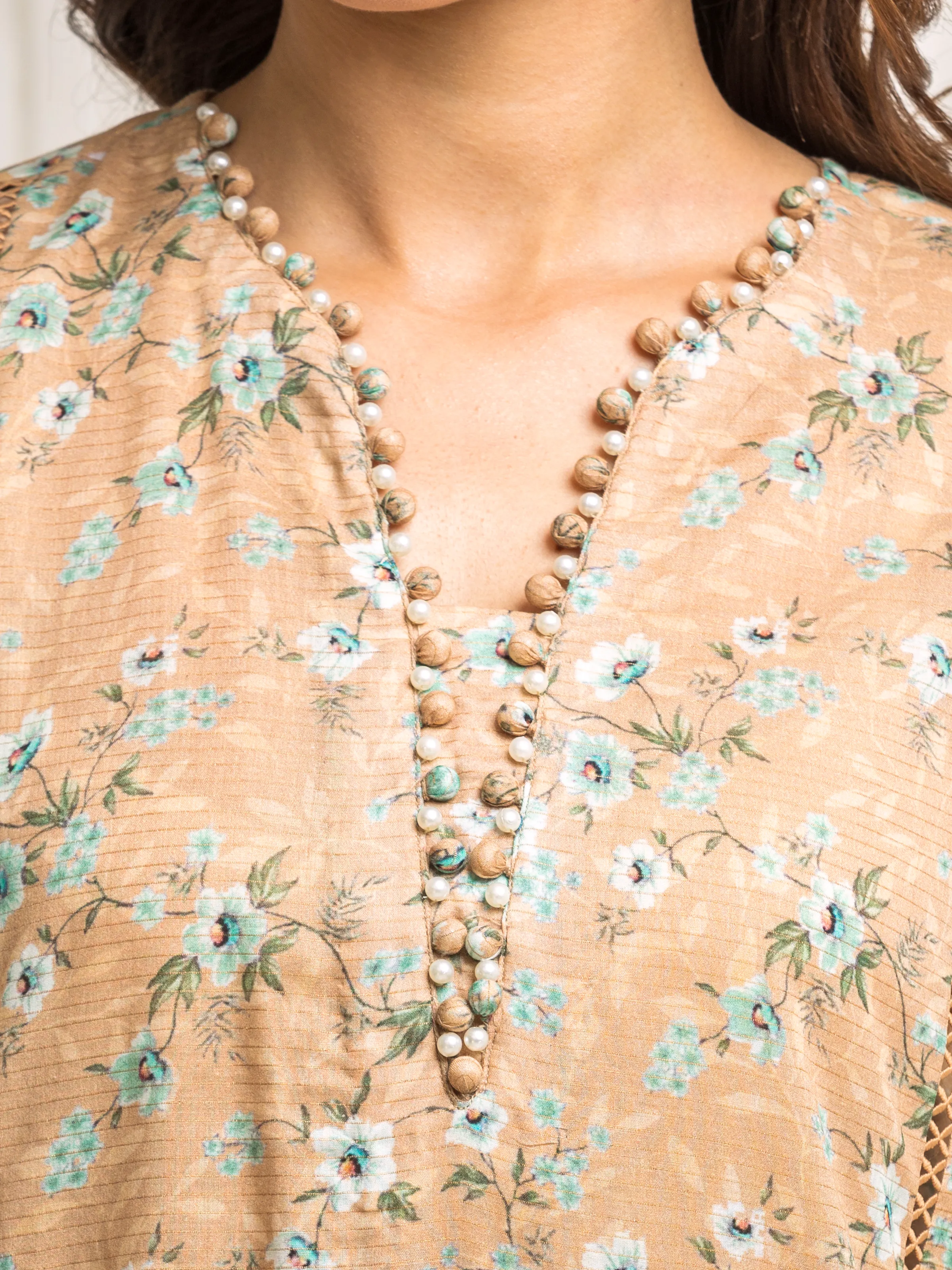 Unstitched Printed Zari Lawn Suit - EWU6M6-043-3P - Image 4