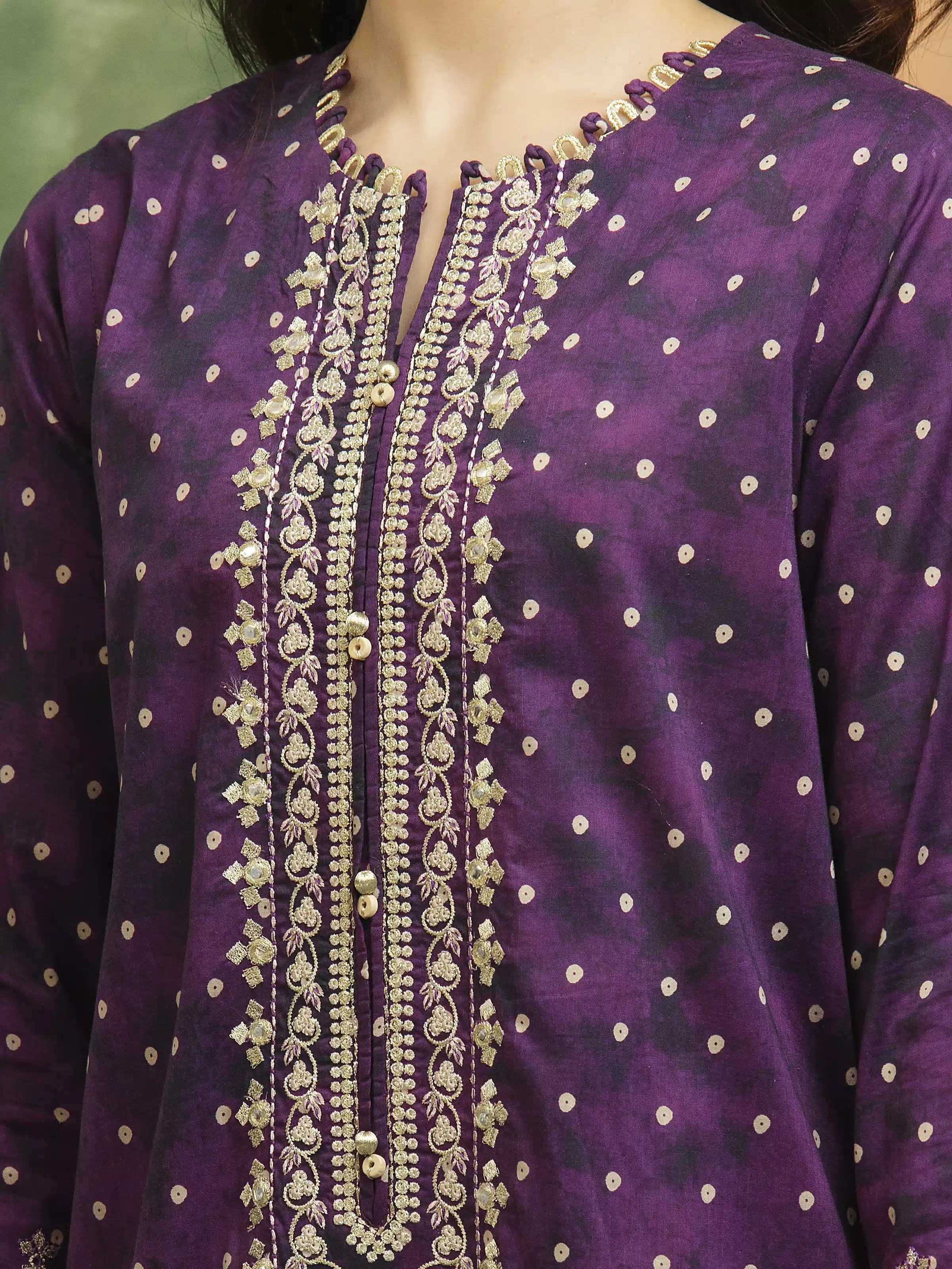 Unstitched Embroidered Lawn Suit - EWU5V1-31445-3P - Image 3