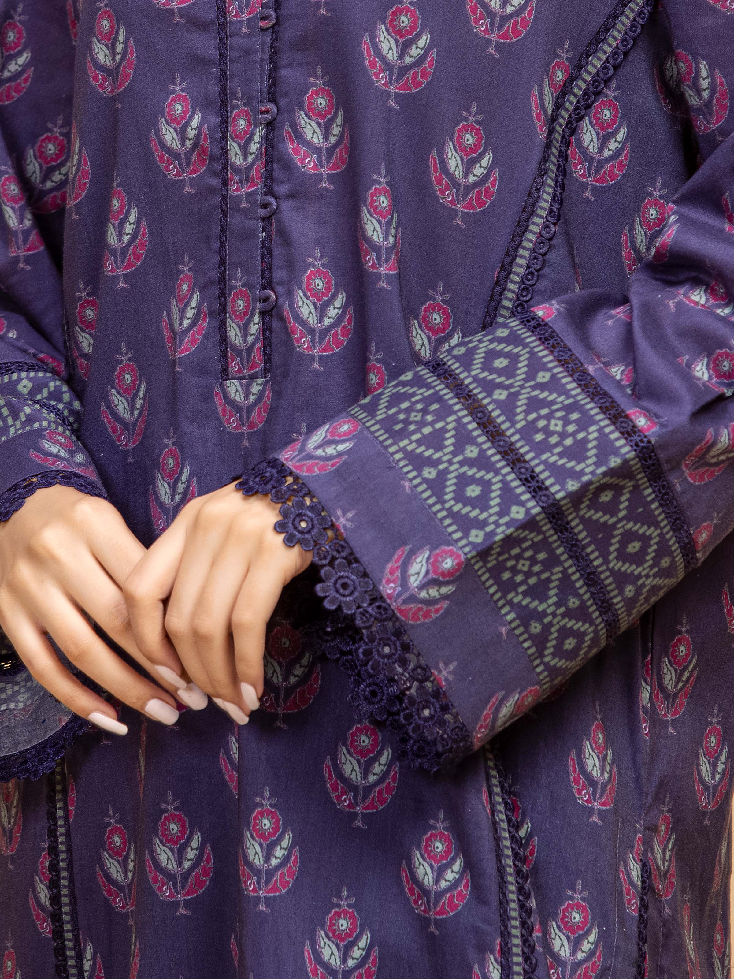 Unstitched Printed Khaddar Suit - EWU5M3-023-3P - Image 3