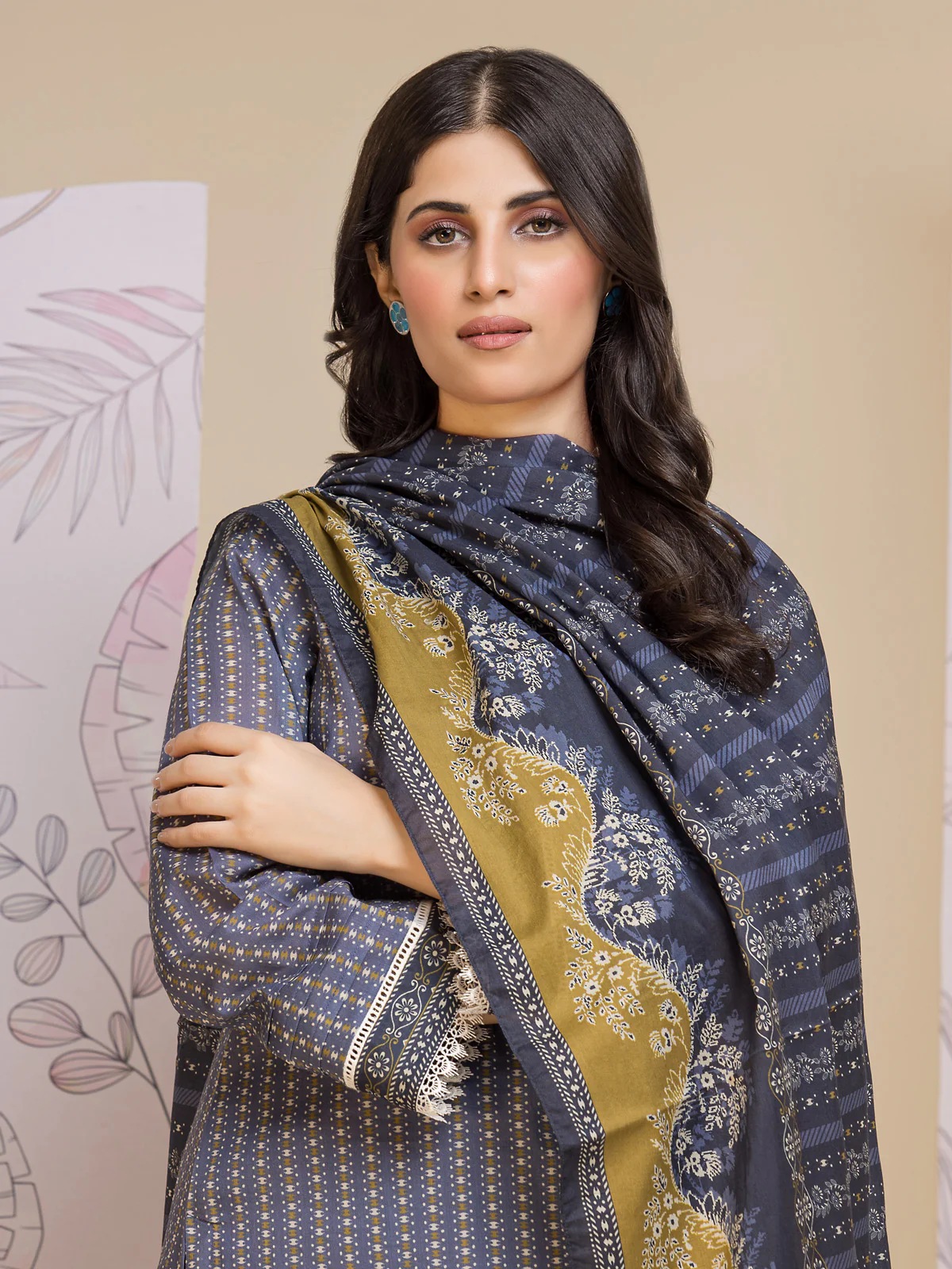Unstitched Printed Lawn Suit - EWU24A1-26280-3P - Image 4