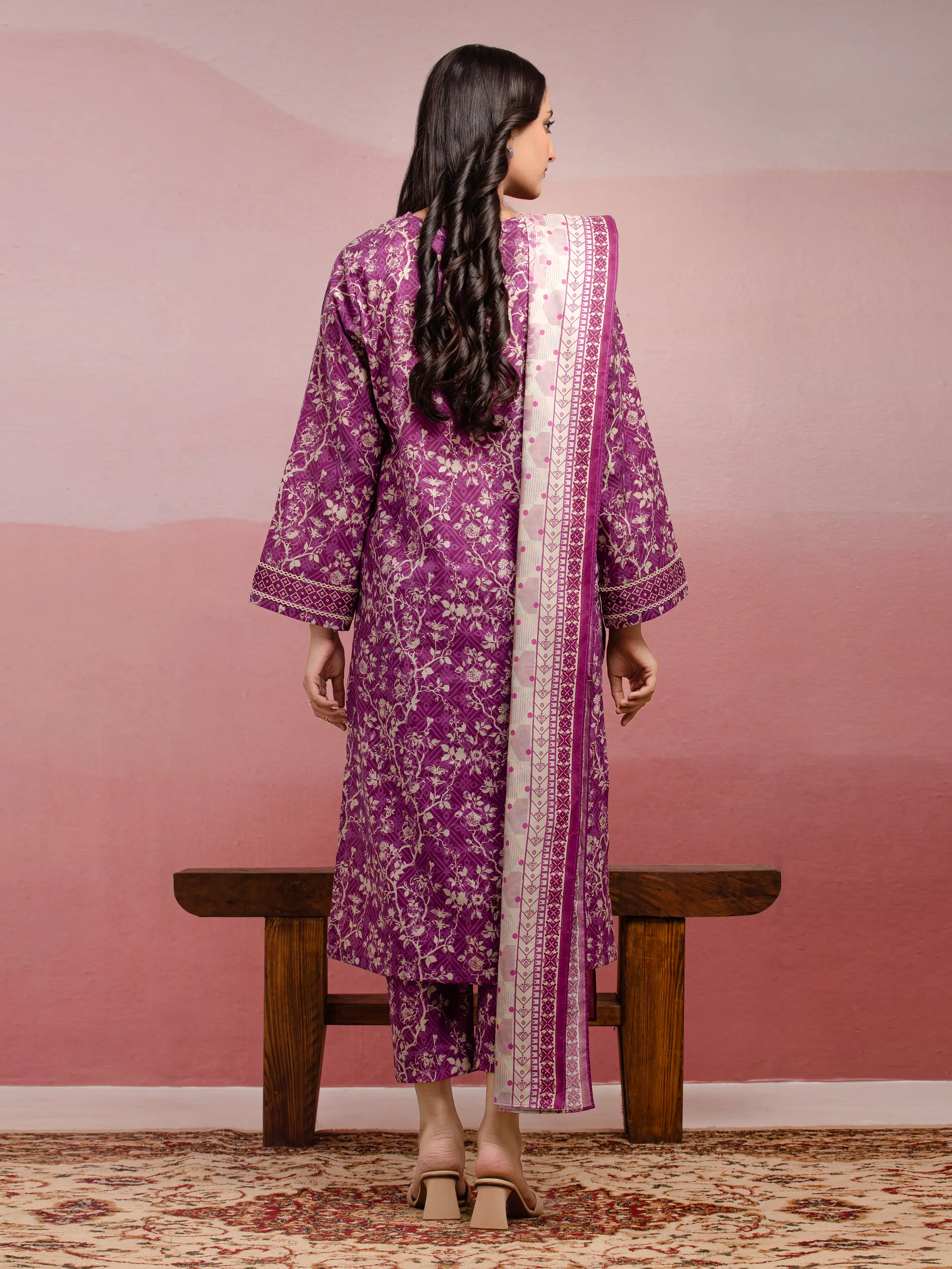 Unstitched Printed Lawn Suit - EWU5A1-35035-3P - Image 2