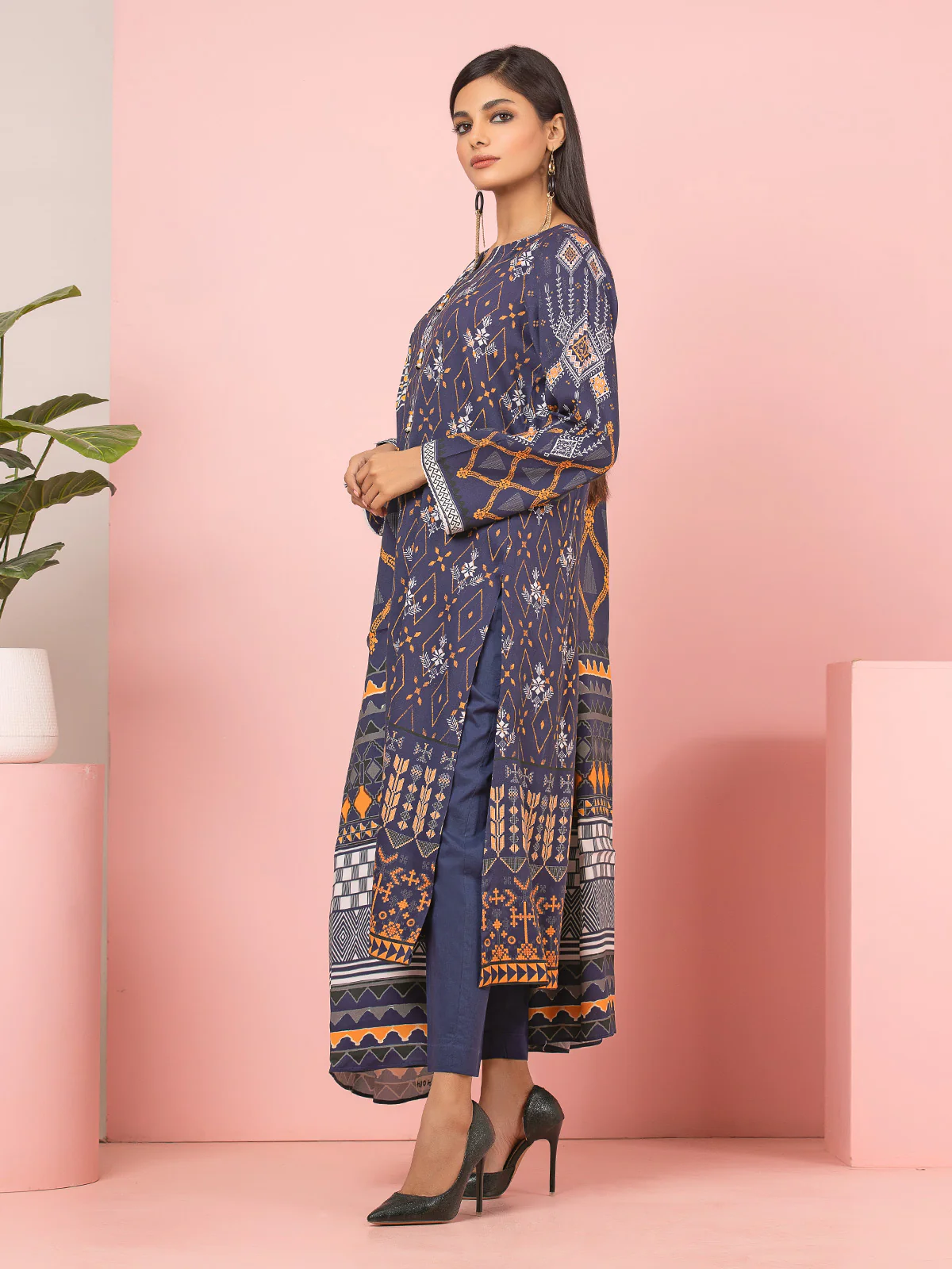 Unstitched Printed Viscose Suit - EWU22A4-24014XXL - Image 3