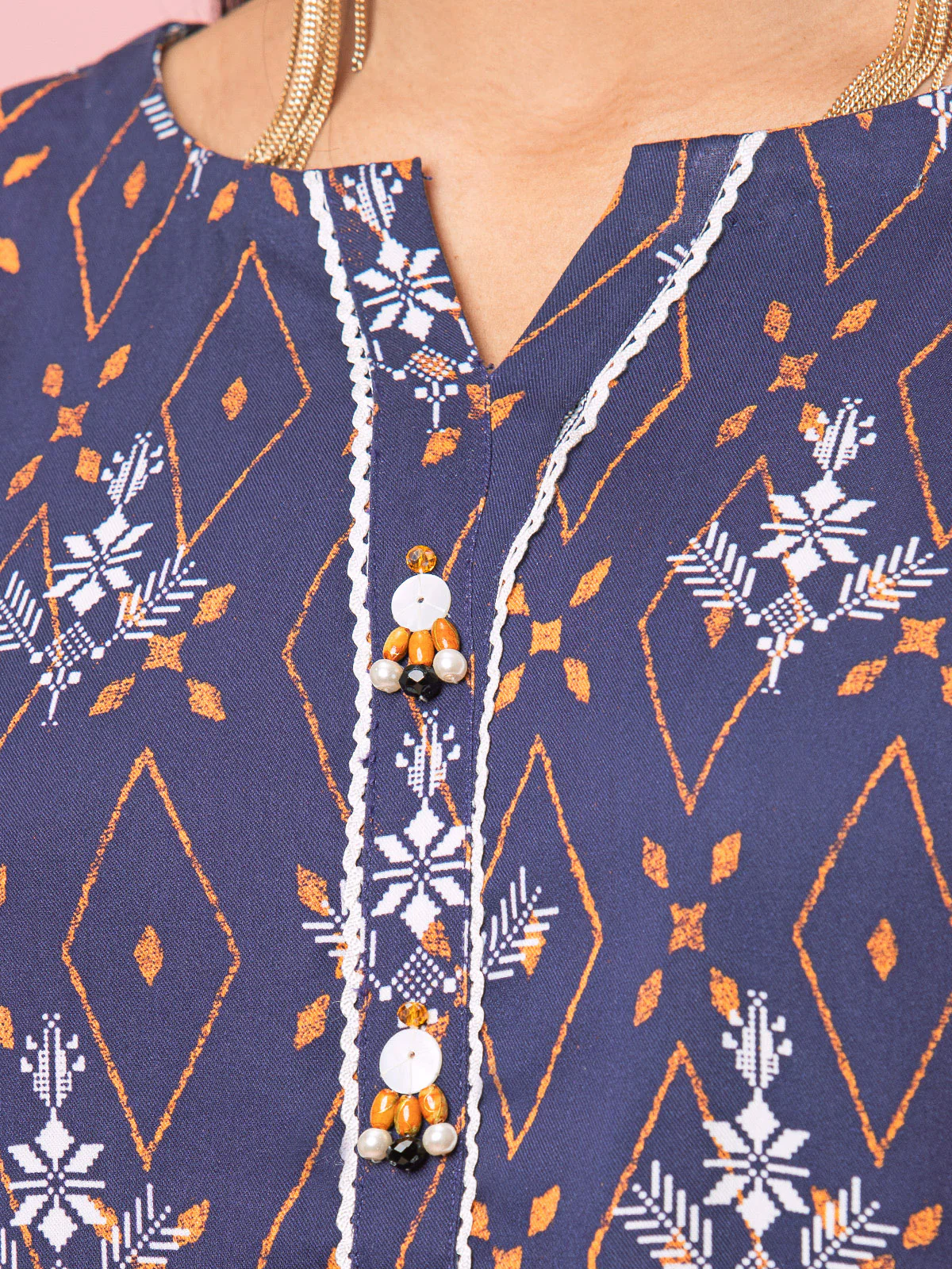 Unstitched Printed Viscose Suit - EWU22A4-24014XXL - Image 4