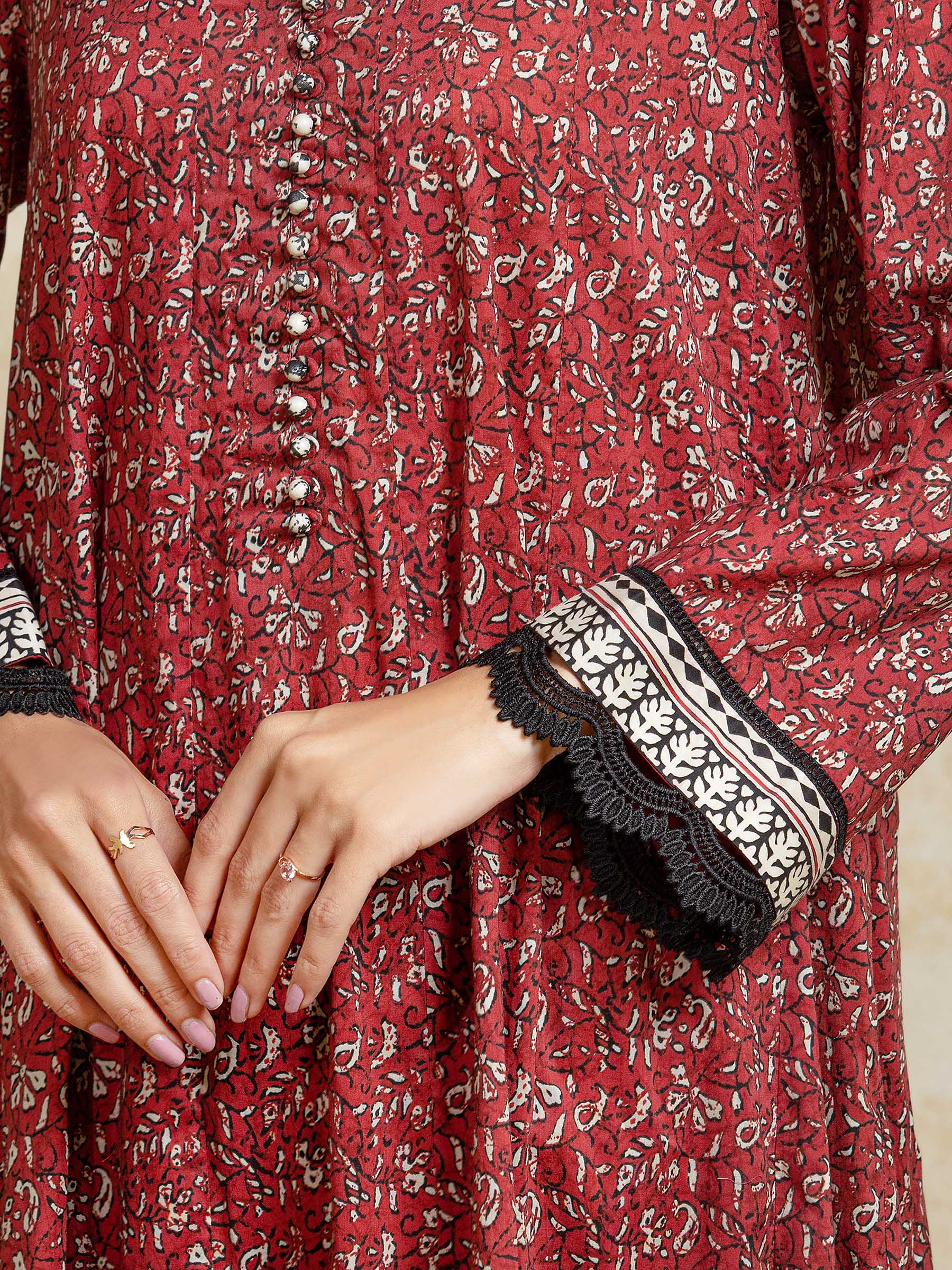 Unstitched Printed Khaddar Suit - EWU5A3-35901-3P - Image 4