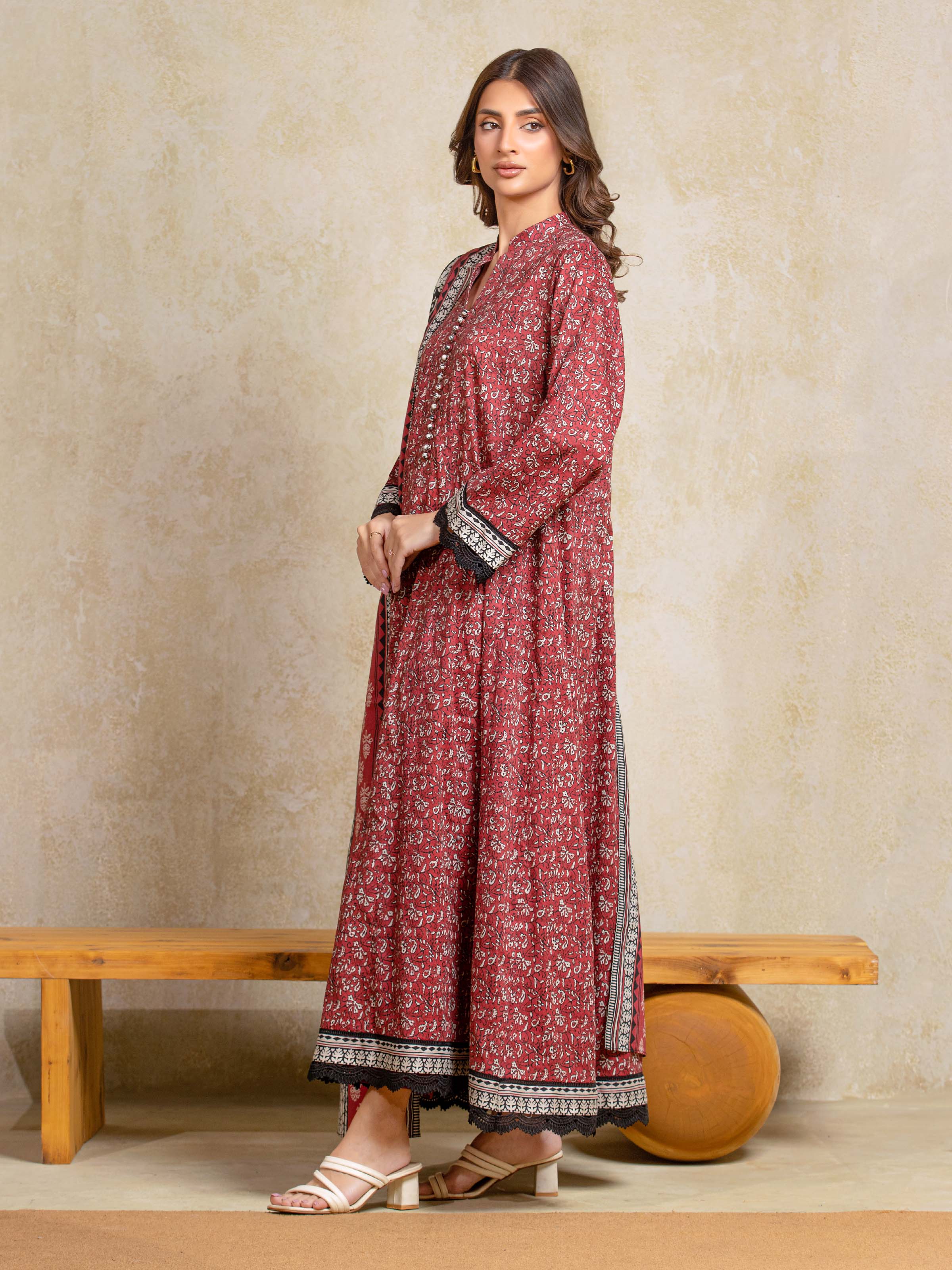 Unstitched Printed Khaddar Suit - EWU5A3-35901-3P - Image 5