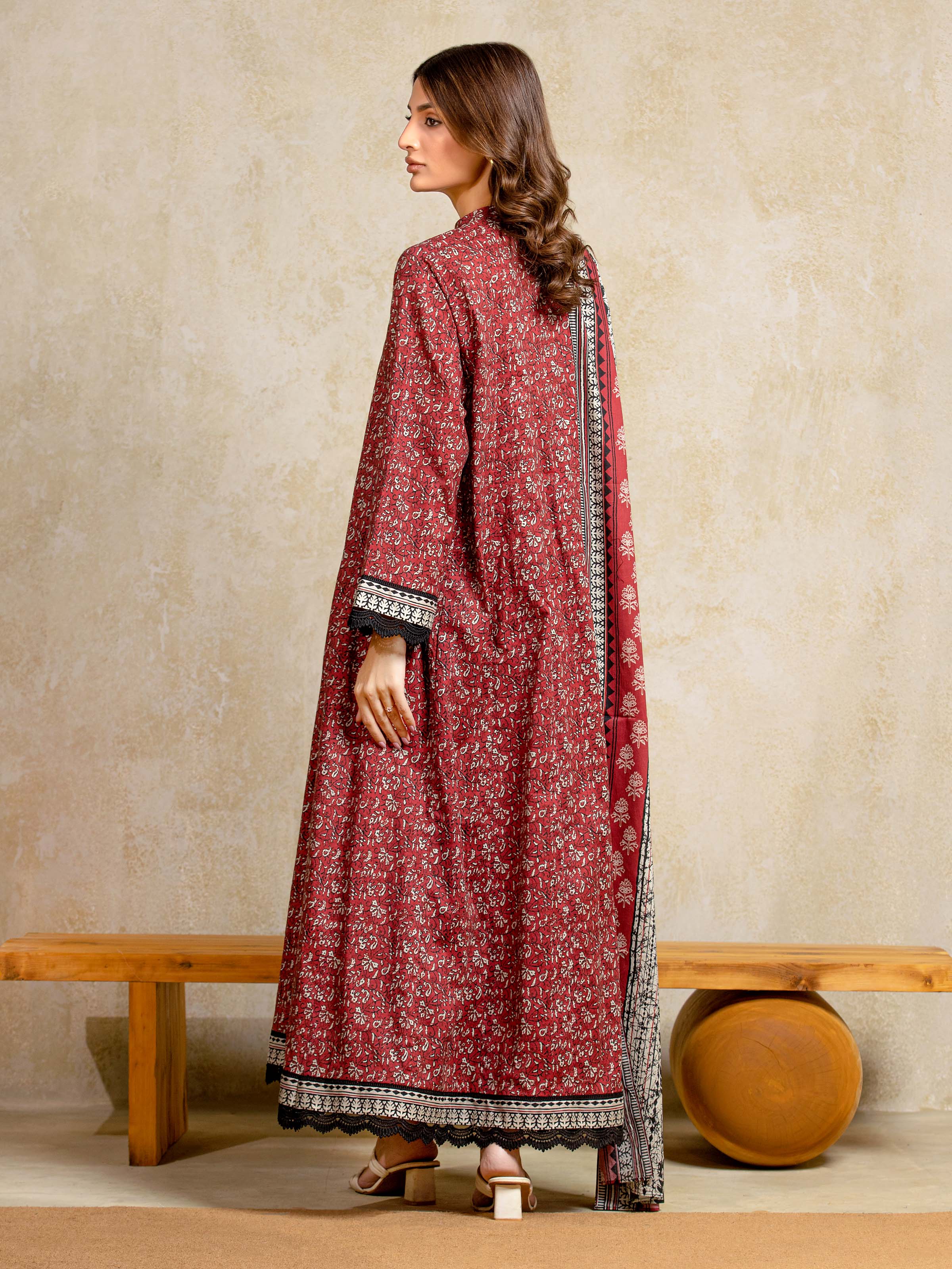 Unstitched Printed Khaddar Suit - EWU5A3-35901-3P - Image 6