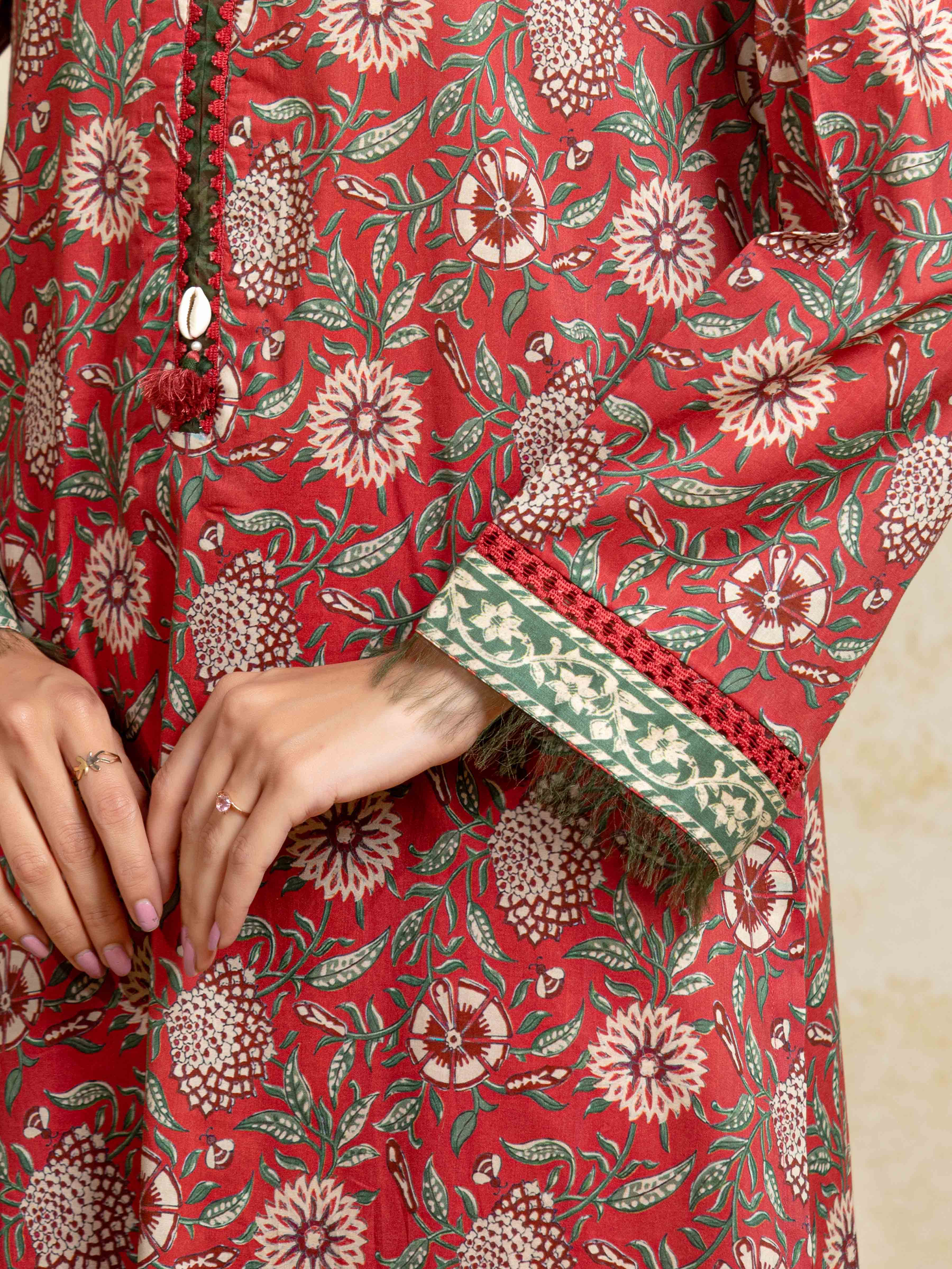 Unstitched Printed Khaddar Suit - EWU5A3-35973-3P - Image 4