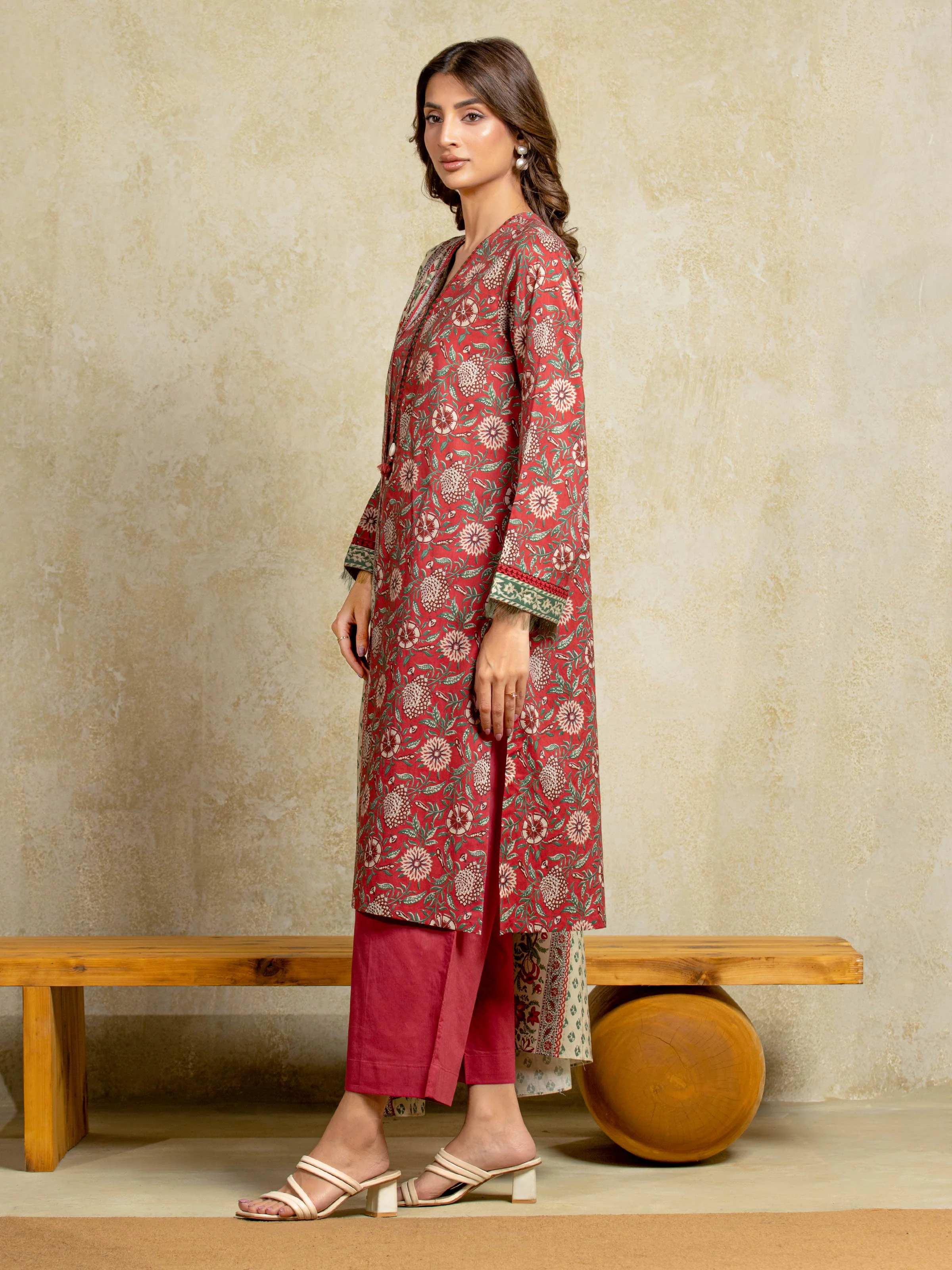 Unstitched Printed Khaddar Suit - EWU5A3-35973-3P - Image 5