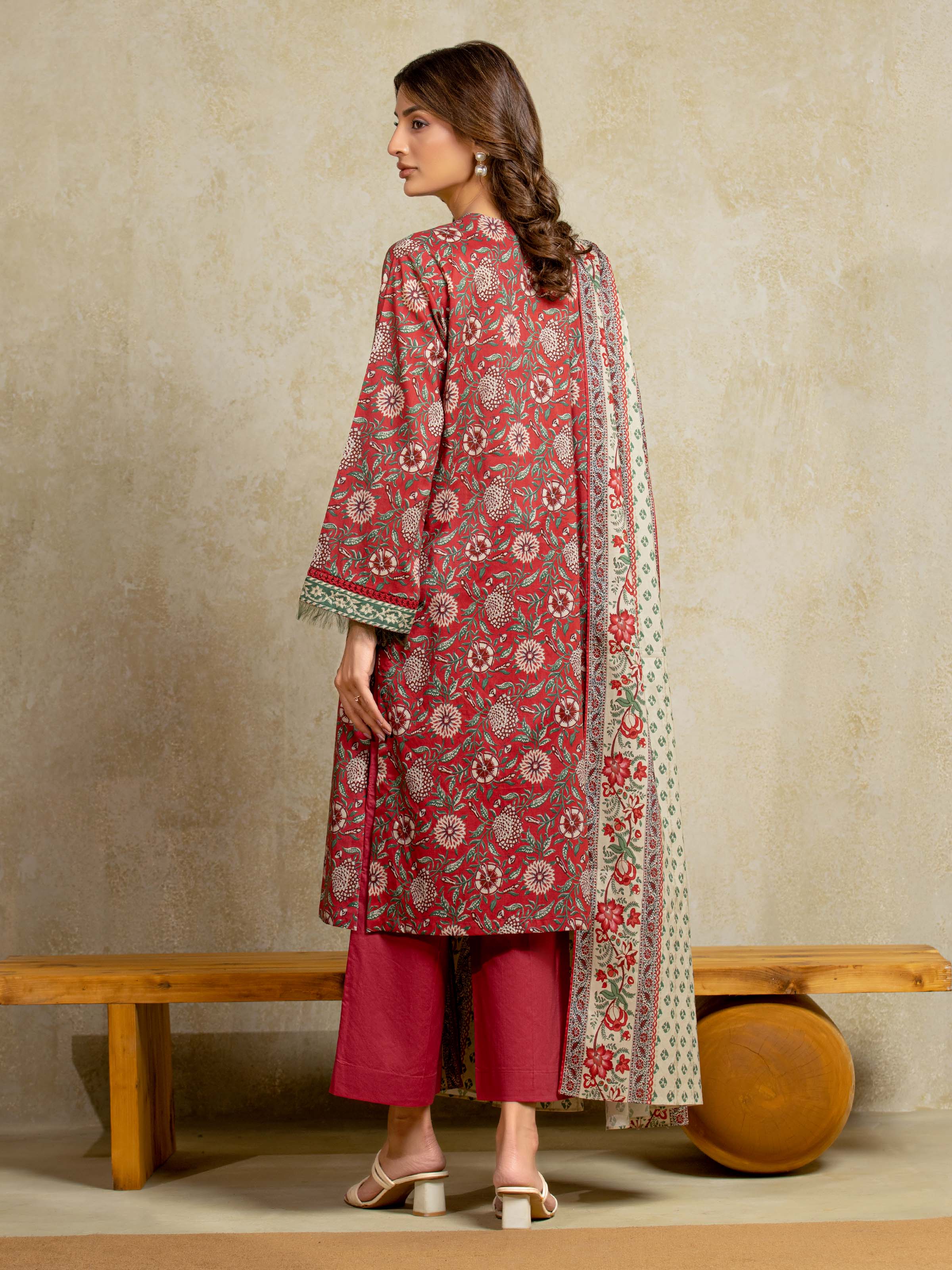 Unstitched Printed Khaddar Suit - EWU5A3-35973-3P - Image 6
