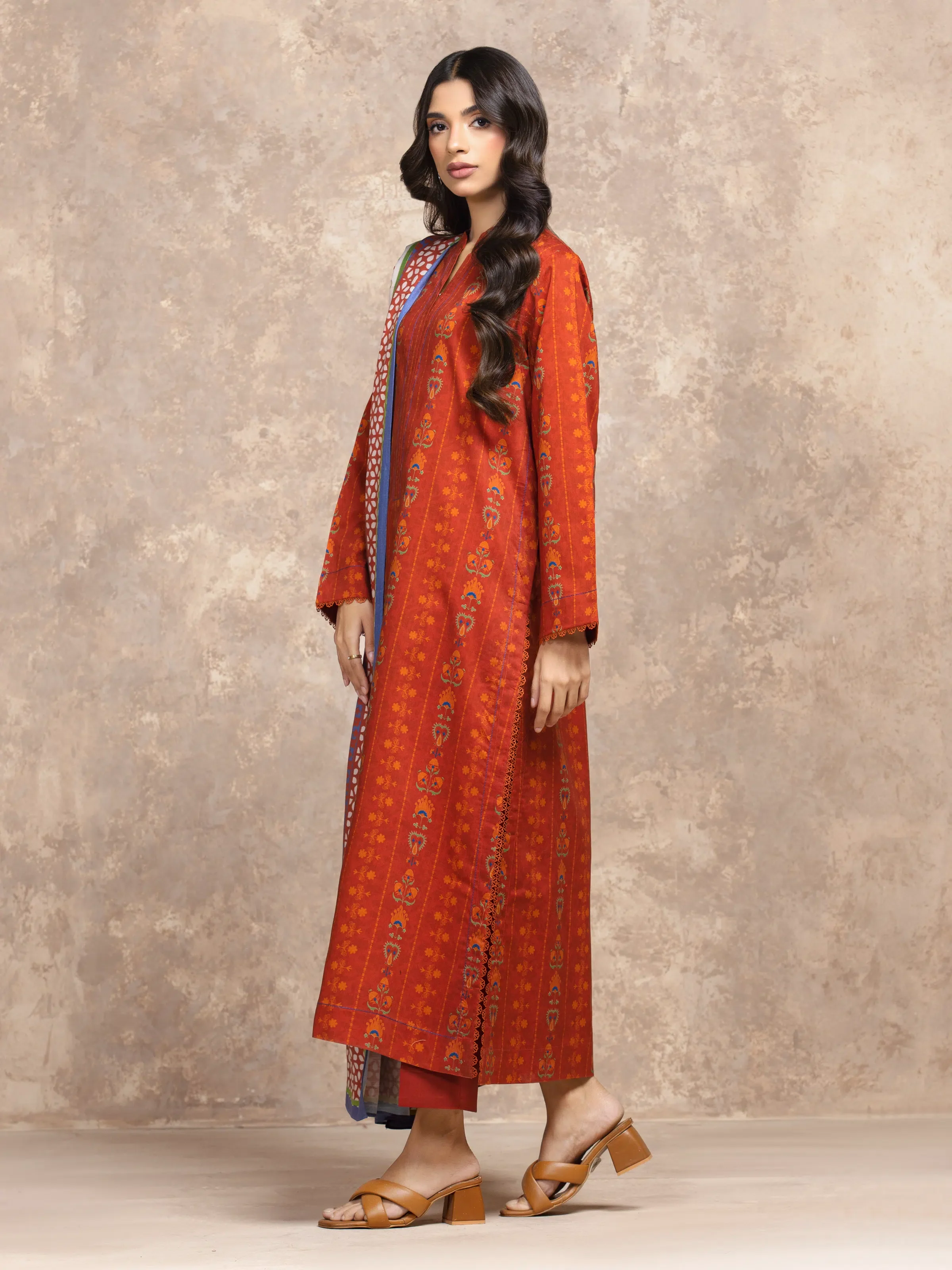 Unstitched Printed Khaddar Suit - EWU5M3-036-3P - Image 4