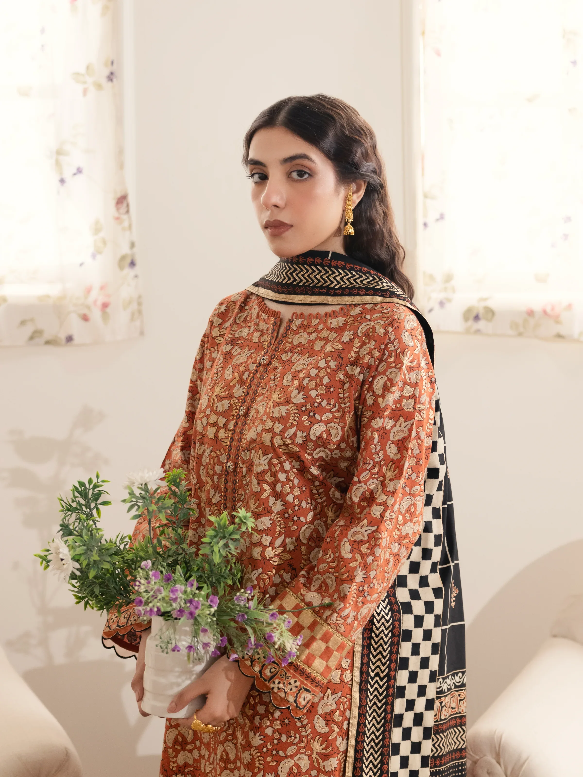 Unstitched Block Print Cambric Suit - EWU24M1-052 - Image 5