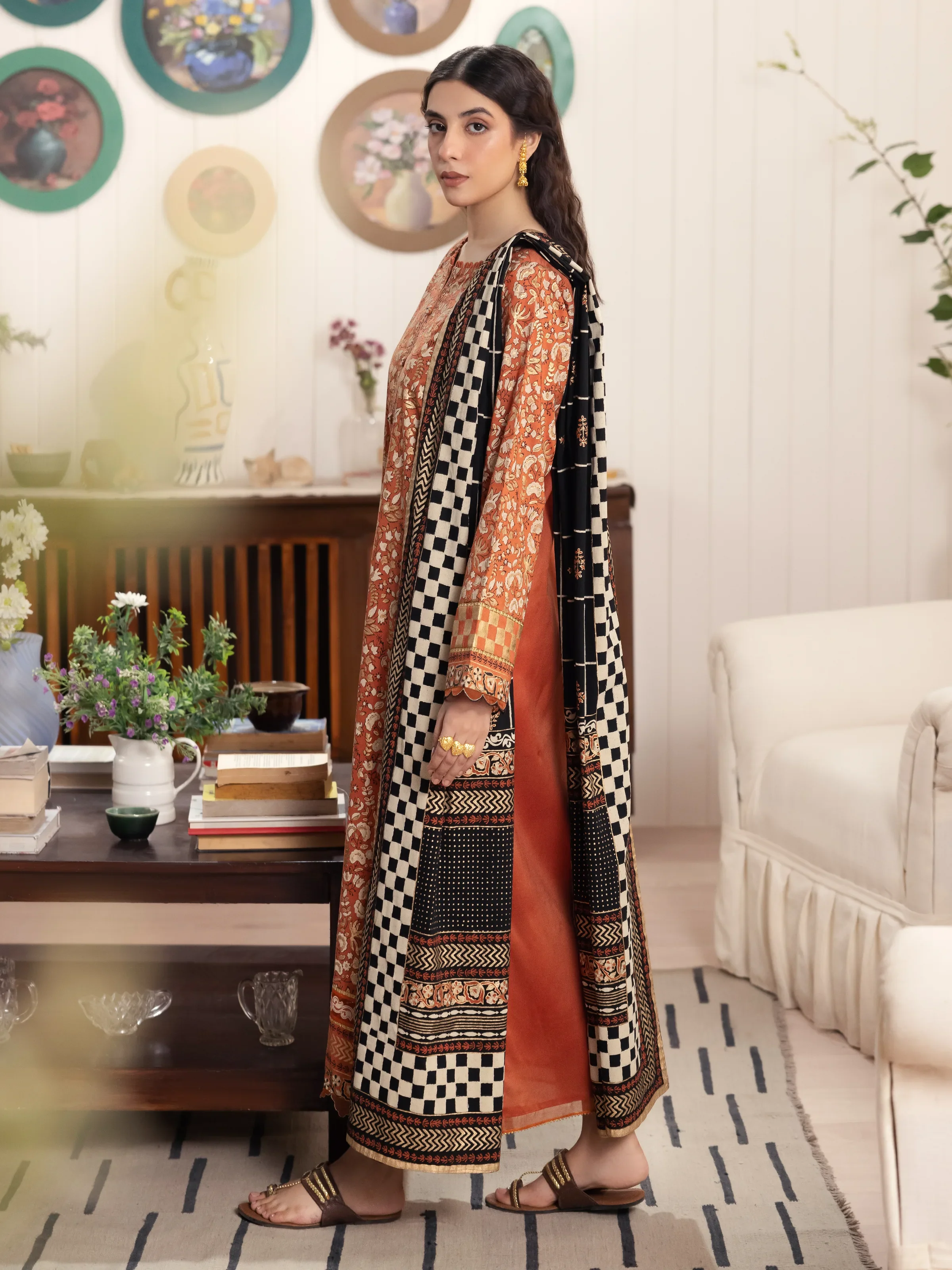 Unstitched Block Print Cambric Suit - EWU24M1-052 - Image 7