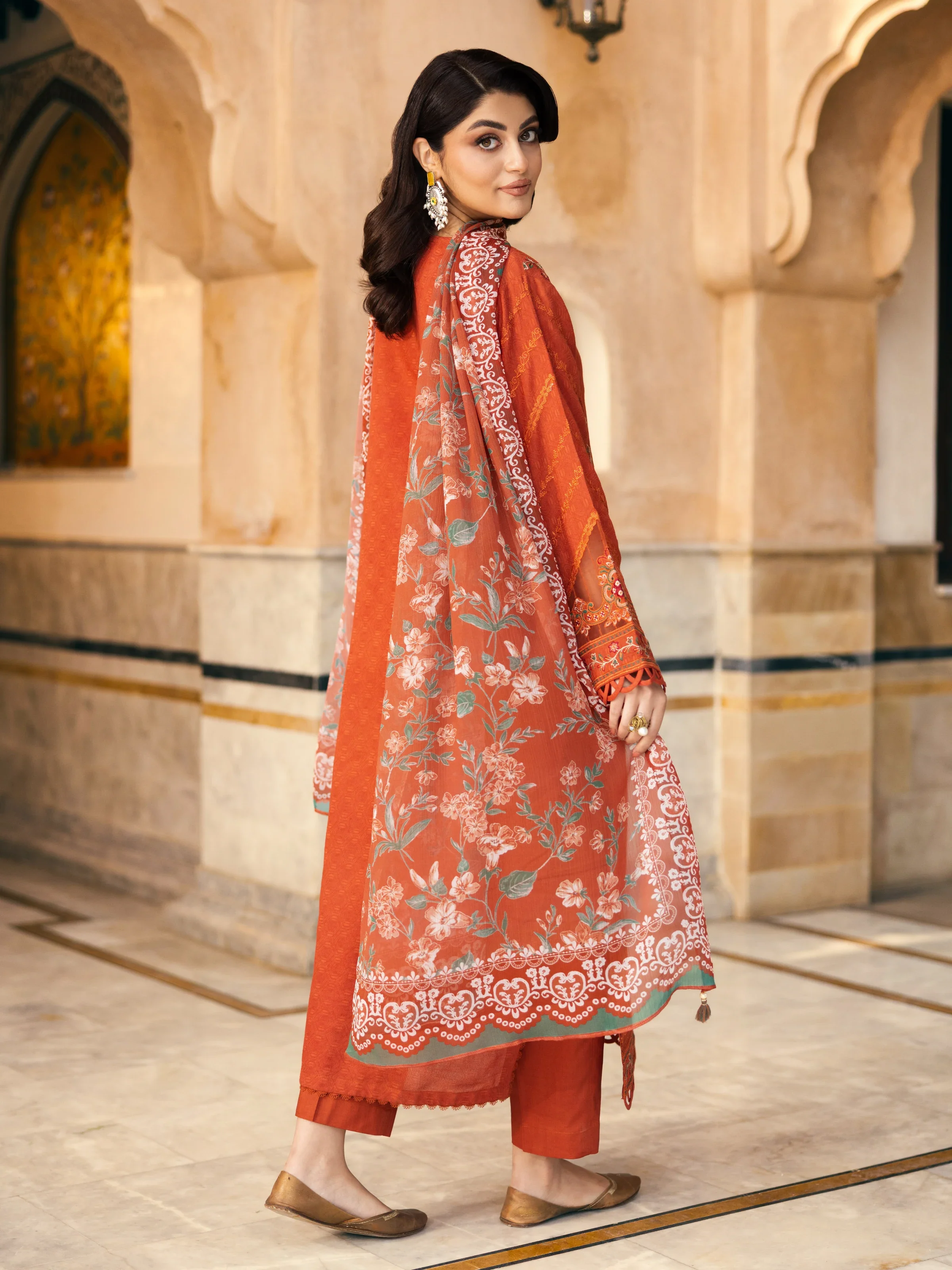 Unstitched Embroidered Dobby Suit - EWU5V7-30269-3P - Image 4
