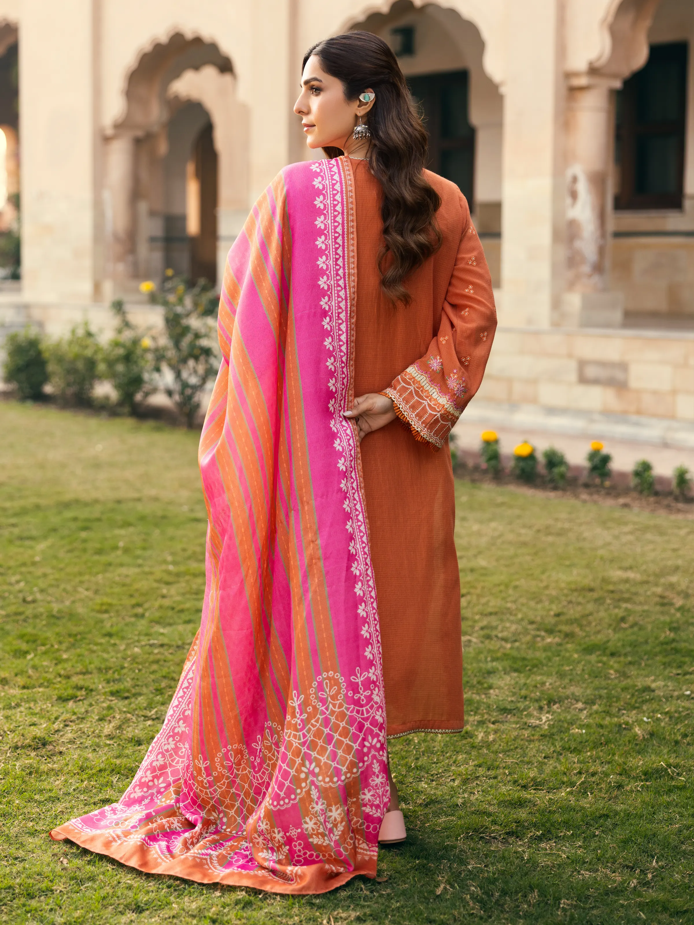 Unstitched Embroidered Lawn Suit - EWU5V1-31243-3P - Image 4