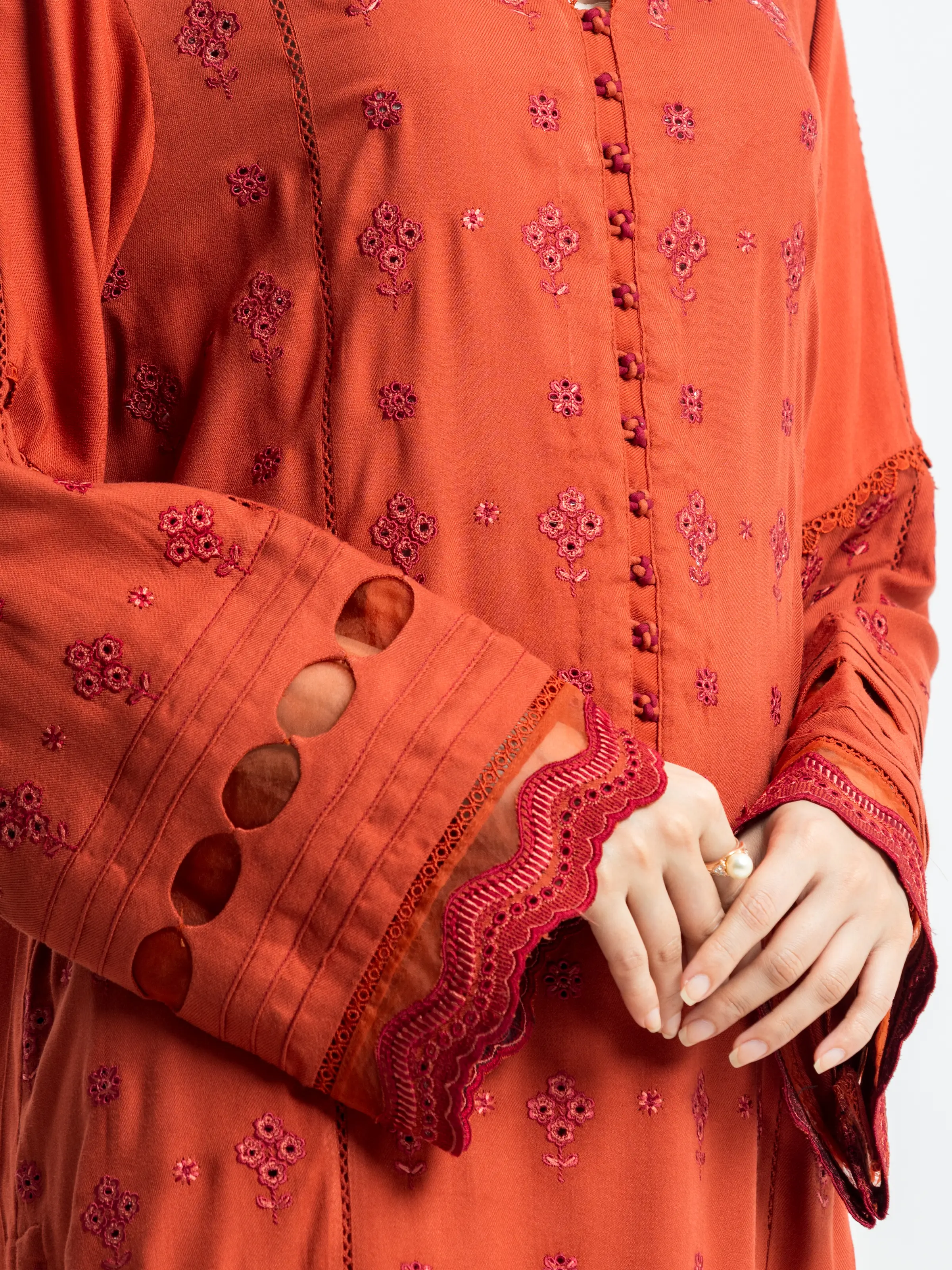 Unstitched Embroidered Viscose Suit - EWU24V13-30231-3P - Image 3