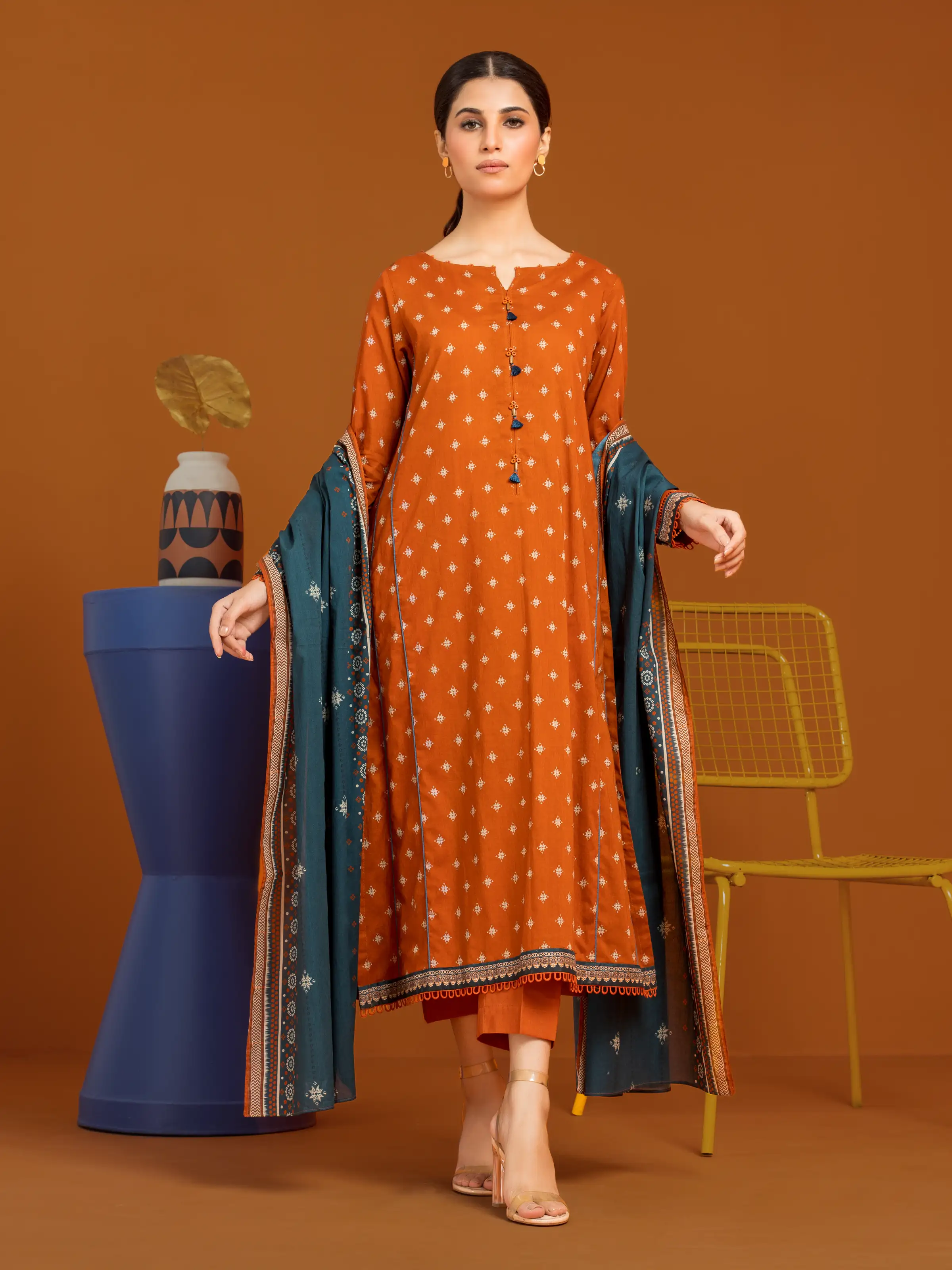 Unstitched Printed Cambric Shirt Trouser - EWU24A2-27030ST