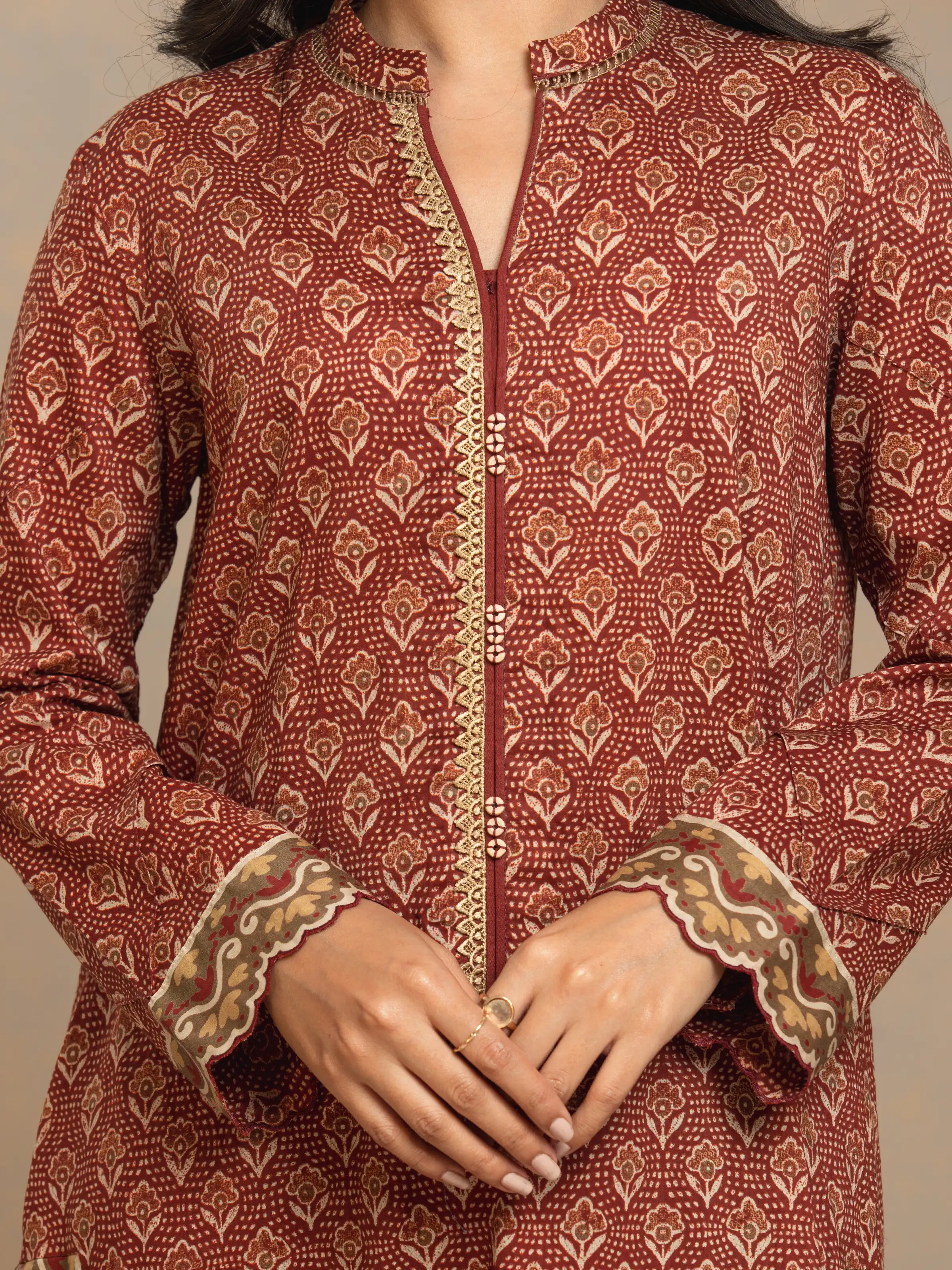 Unstitched Printed Khaddar Suit - EWU24A3-29504-3P - Image 3