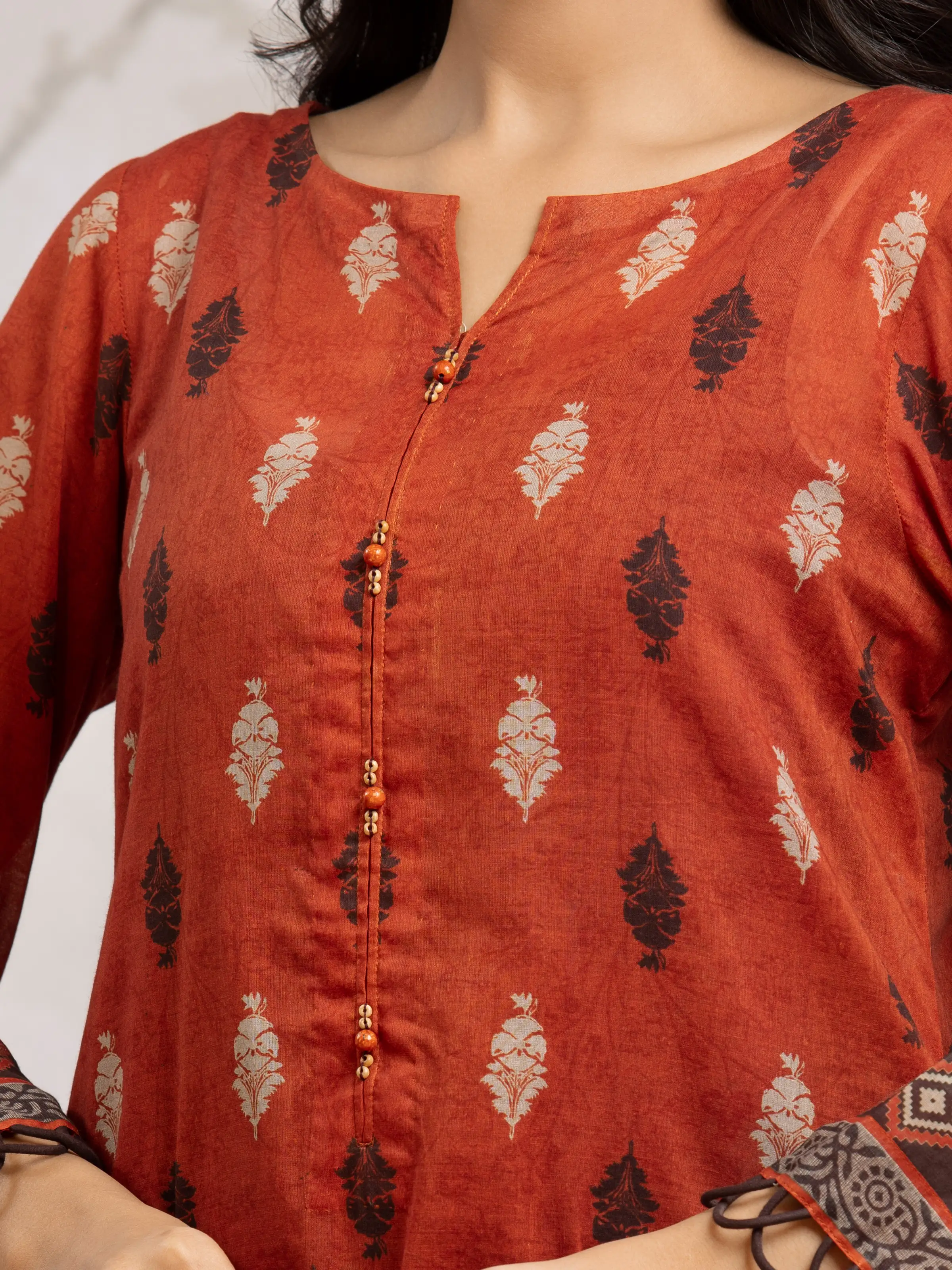 Unstitched Printed Khaddar Suit - EWU24M2-185 - Image 3