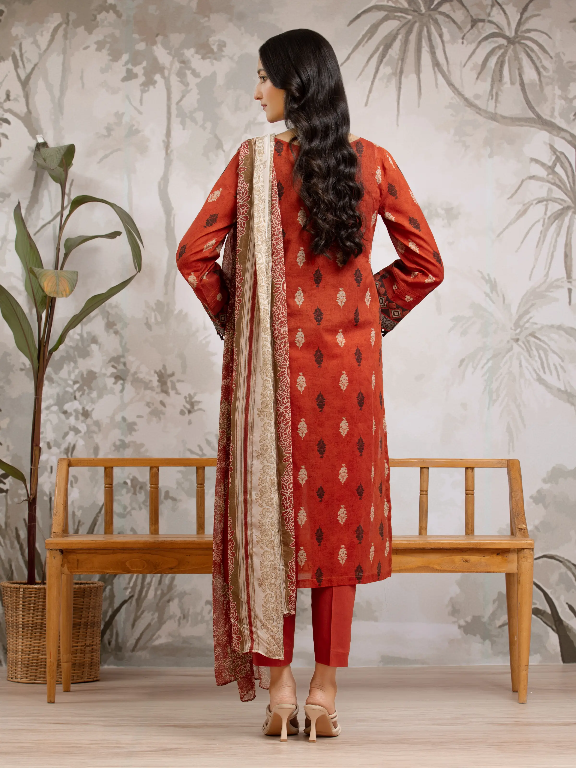 Unstitched Printed Khaddar Suit - EWU24M2-185 - Image 4