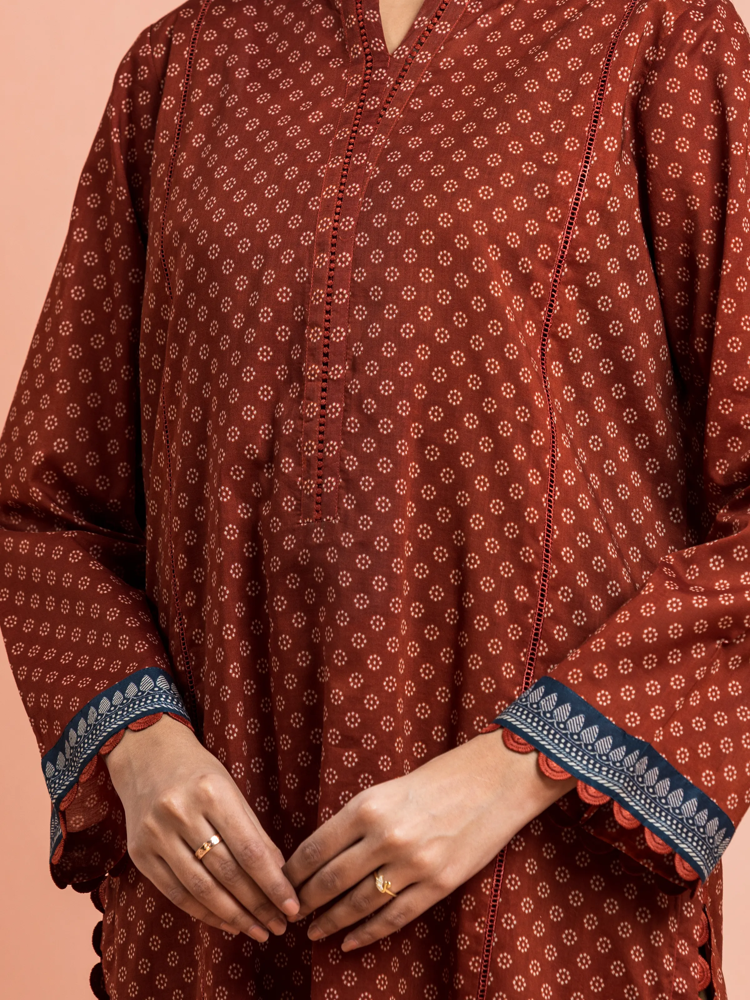 Unstitched Printed Khaddar Suit - EWU24M3-091 - Image 4