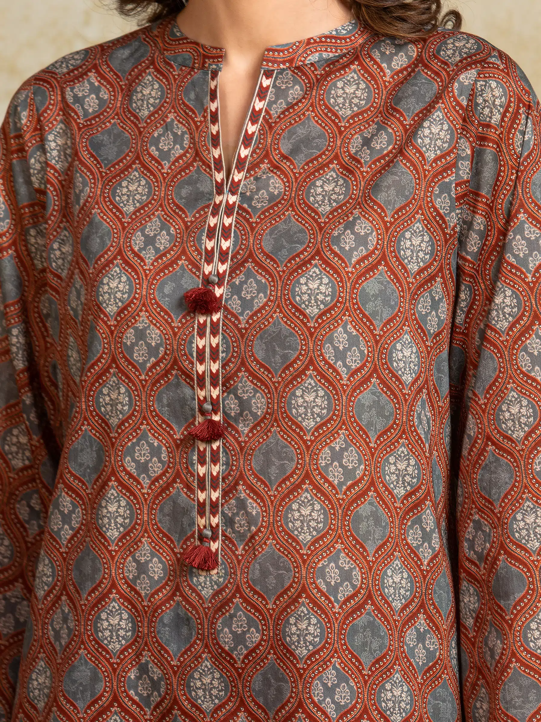 Unstitched Printed Khaddar Suit - EWU5A3-35920-3P - Image 4
