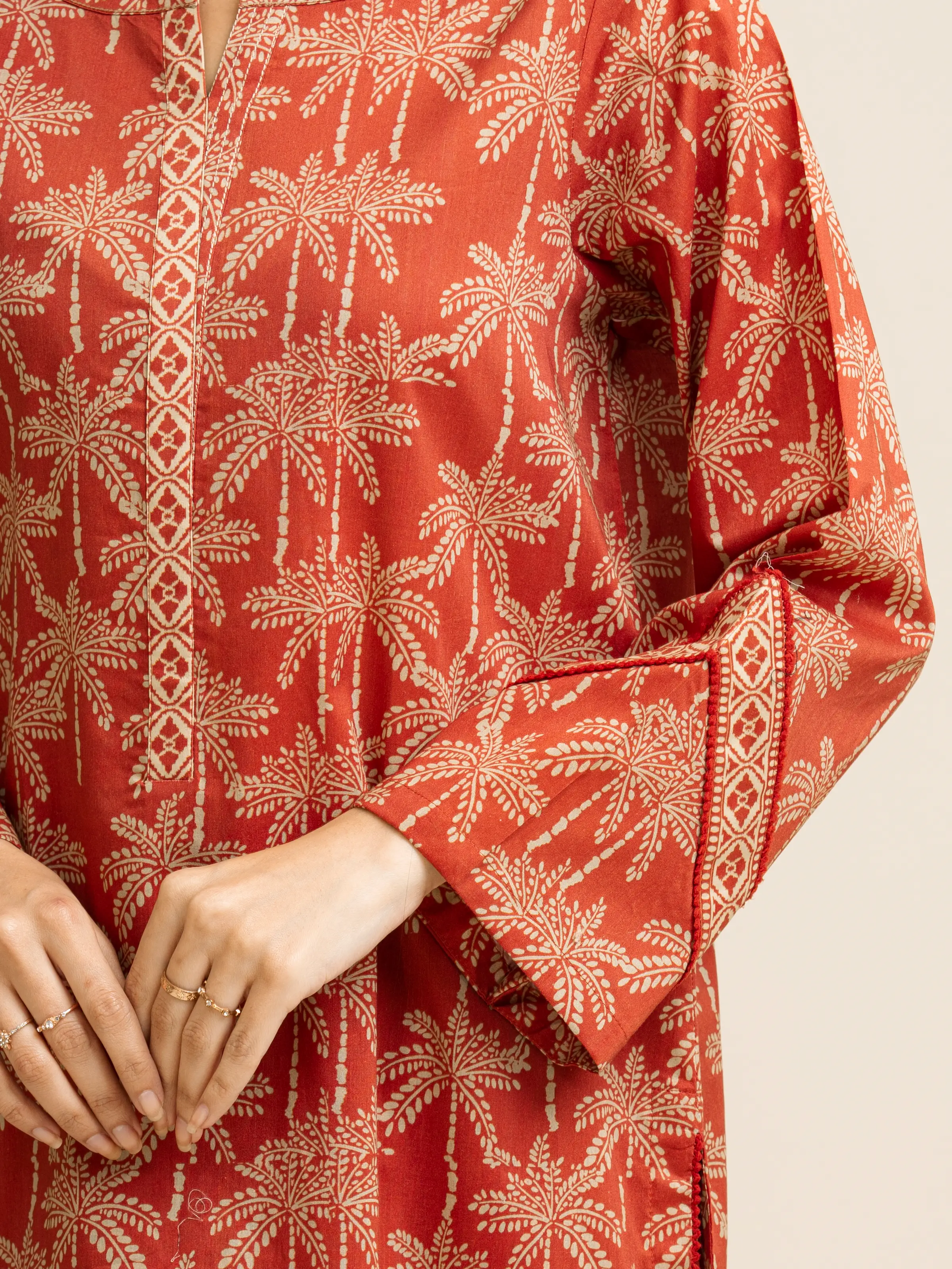 Unstitched Printed Lawn Shirt Trouser - EWU5A1-35427ST - Image 4