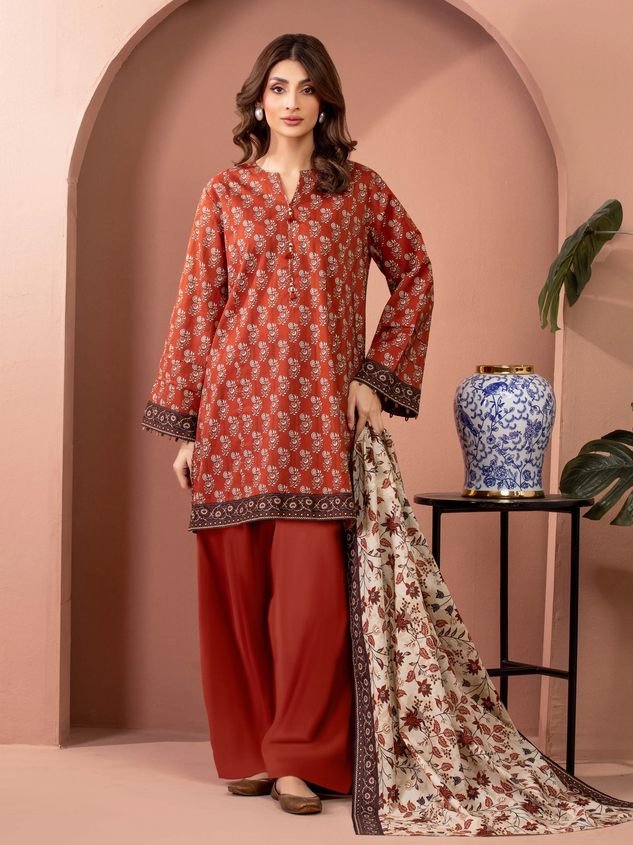Unstitched Printed Lawn Suit - EWU5A1-35233-3P