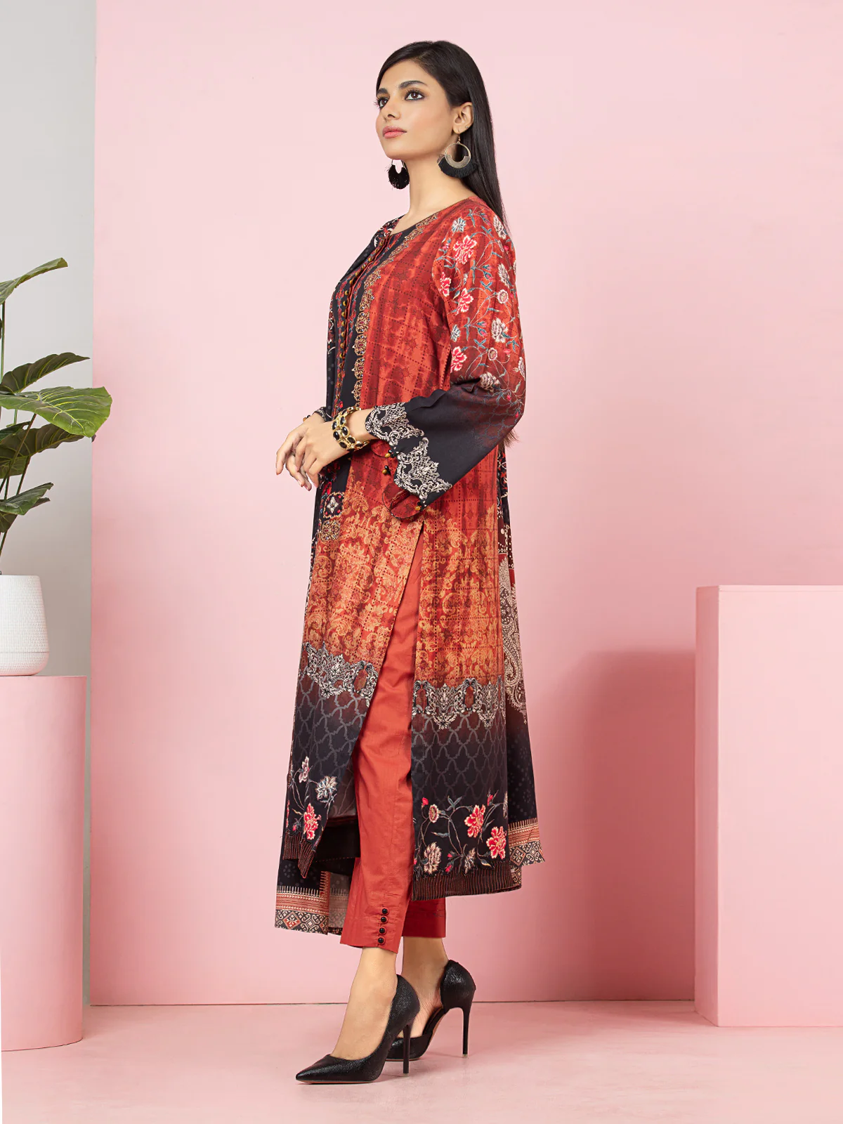 Unstitched Printed Viscose Shirt Trouser - EWU22A4-24030ST - Image 3