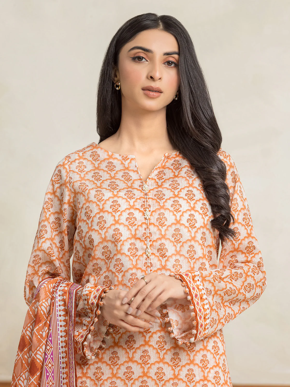 Unstitched Printed Lawn Shirt Dupatta - EWU24A1-29029SD - Image 2