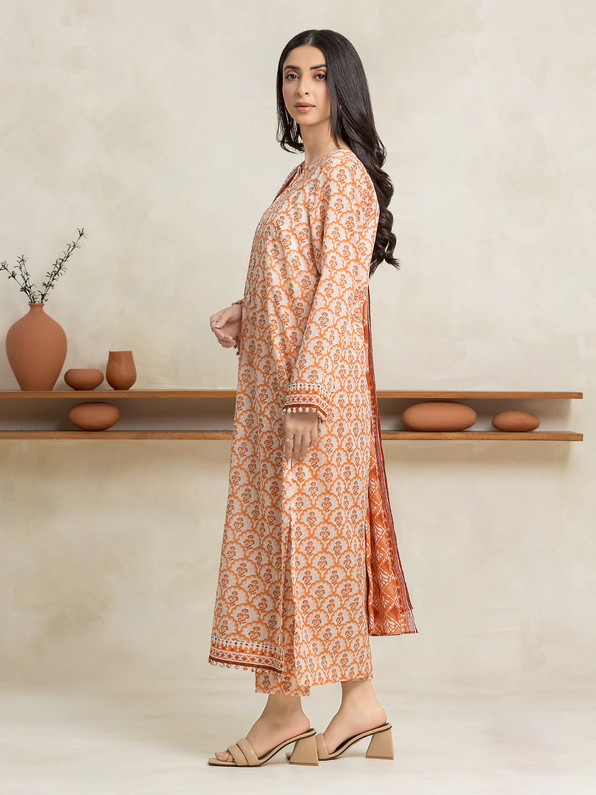Unstitched Printed Lawn Shirt Dupatta - EWU24A1-29029SD - Image 4
