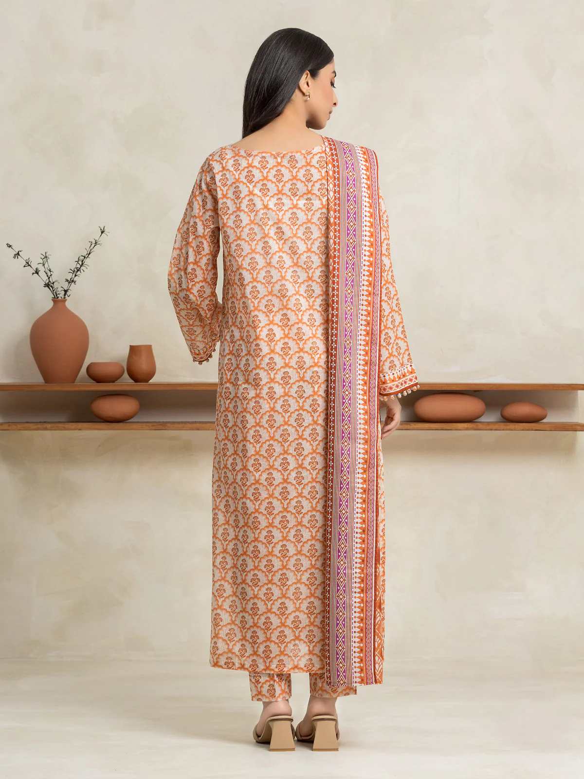 Unstitched Printed Lawn Shirt Dupatta - EWU24A1-29029SD - Image 6