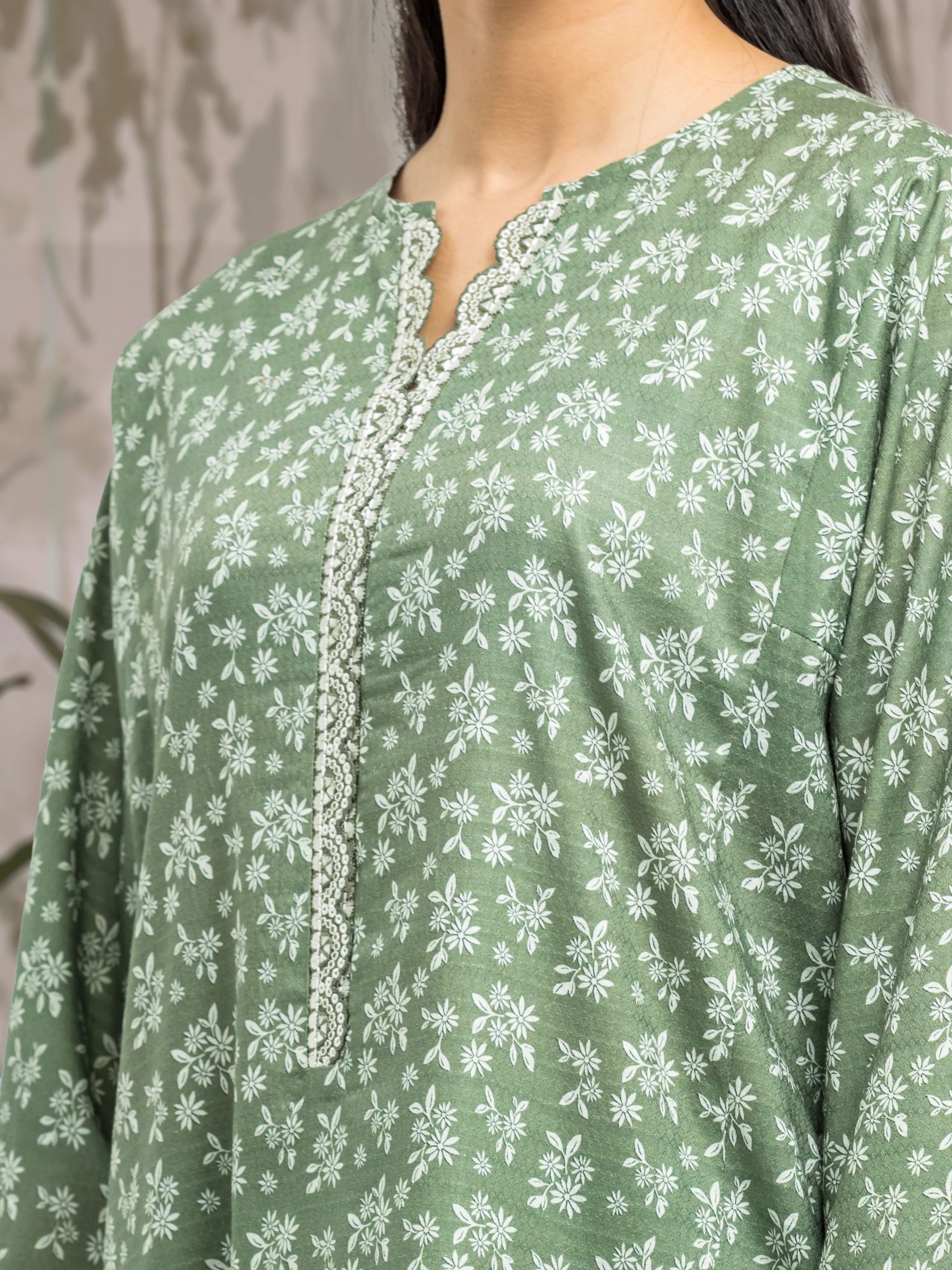 Unstitched Embroidered Dobby Suit - EWU5V7-30360-3P - Image 4