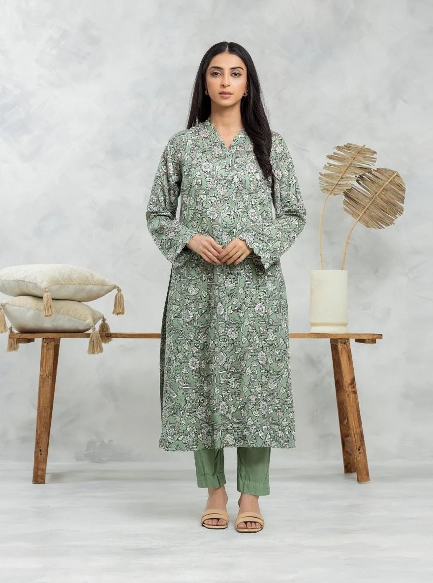 Unstitched Printed Lawn Shirt Trouser - EWU24A1-29137ST