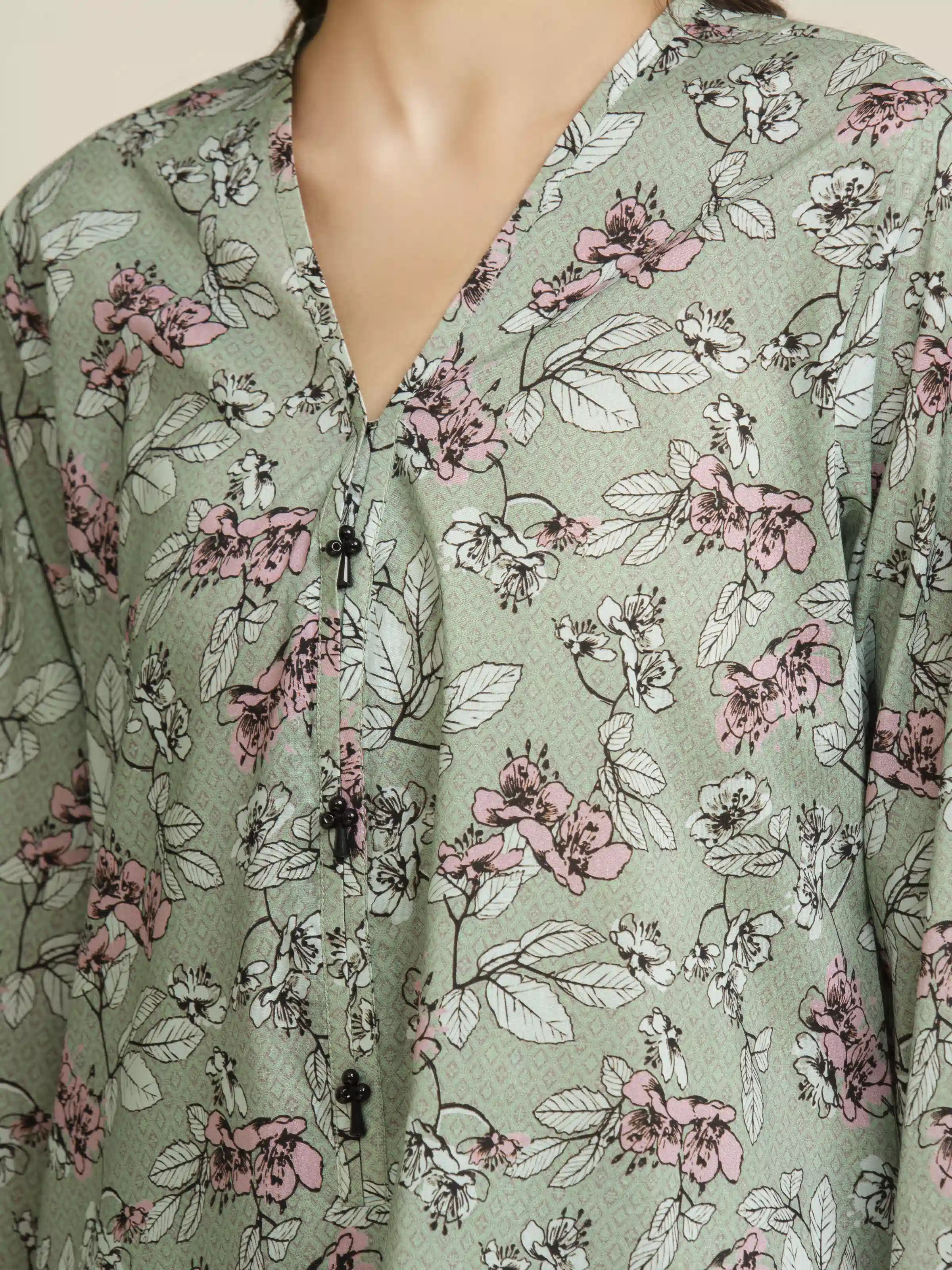 Unstitched Printed Lawn Suit - EWU5A1-35074-3P - Image 5