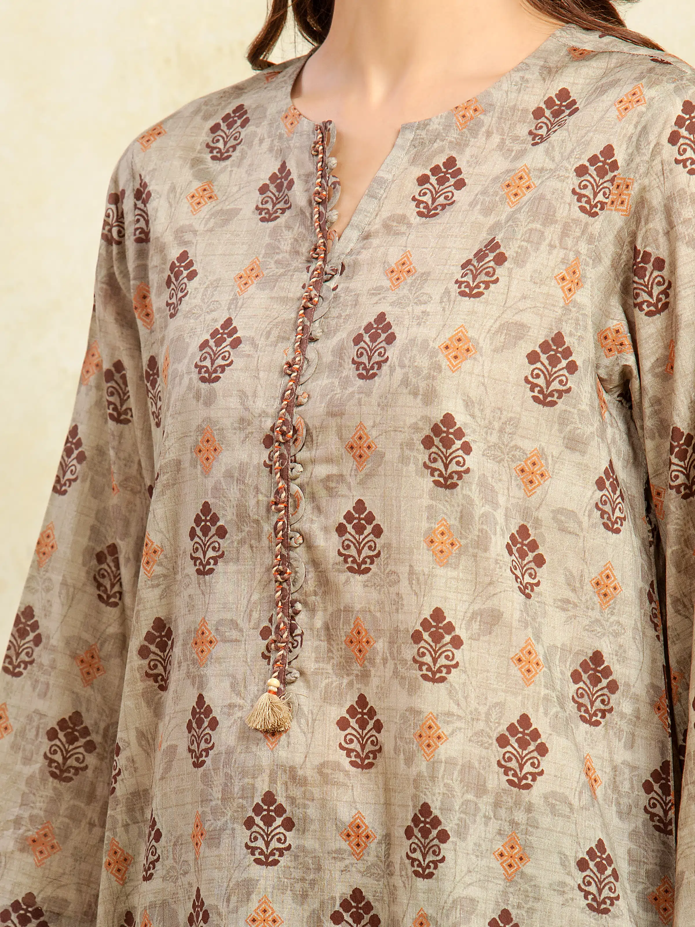 Unstitched Printed Khaddar Suit - EWU5A3-36102-3P - Image 4