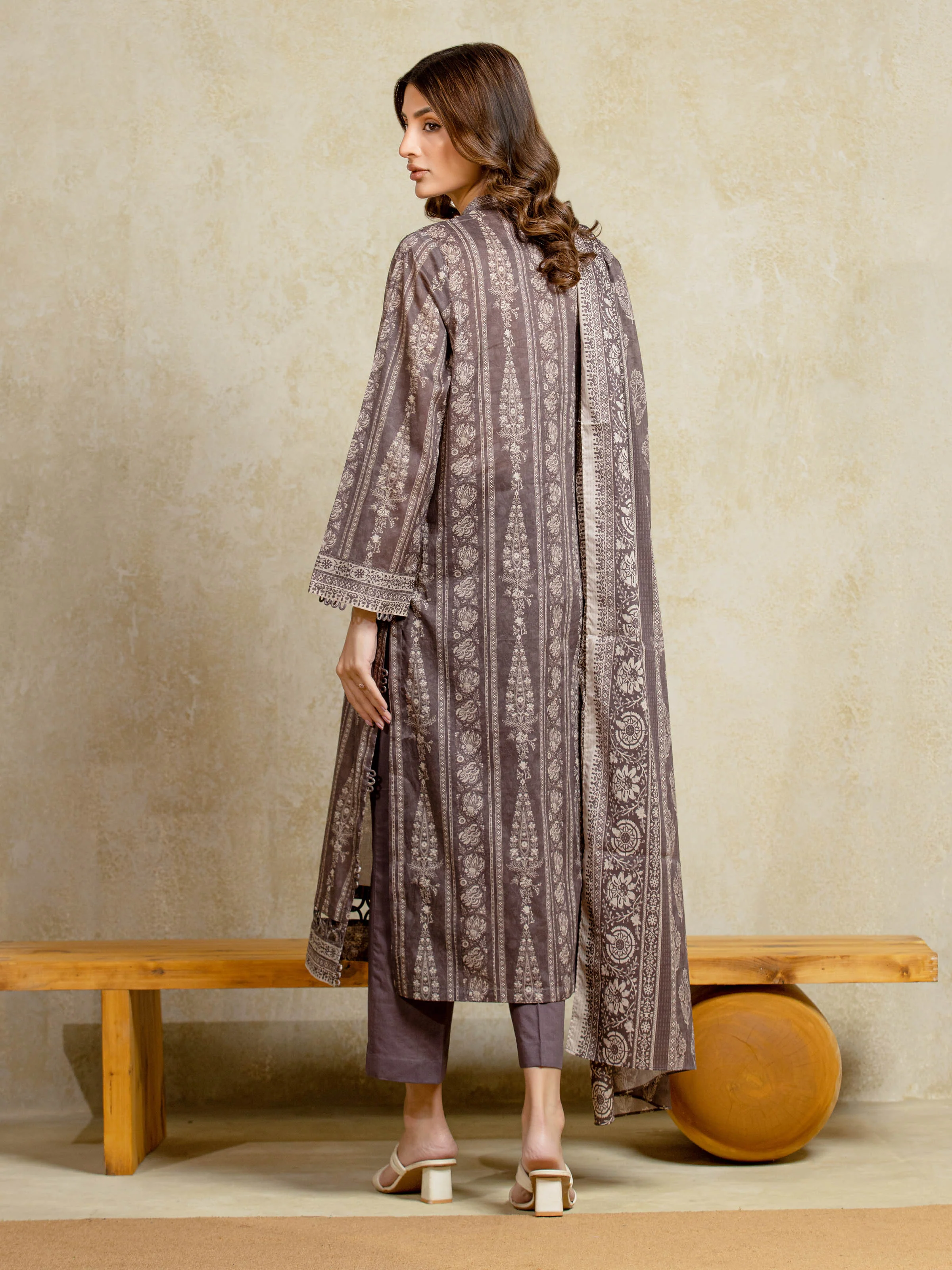 Unstitched Printed Khaddar Suit - EWU5A3-35961-3P - Image 6