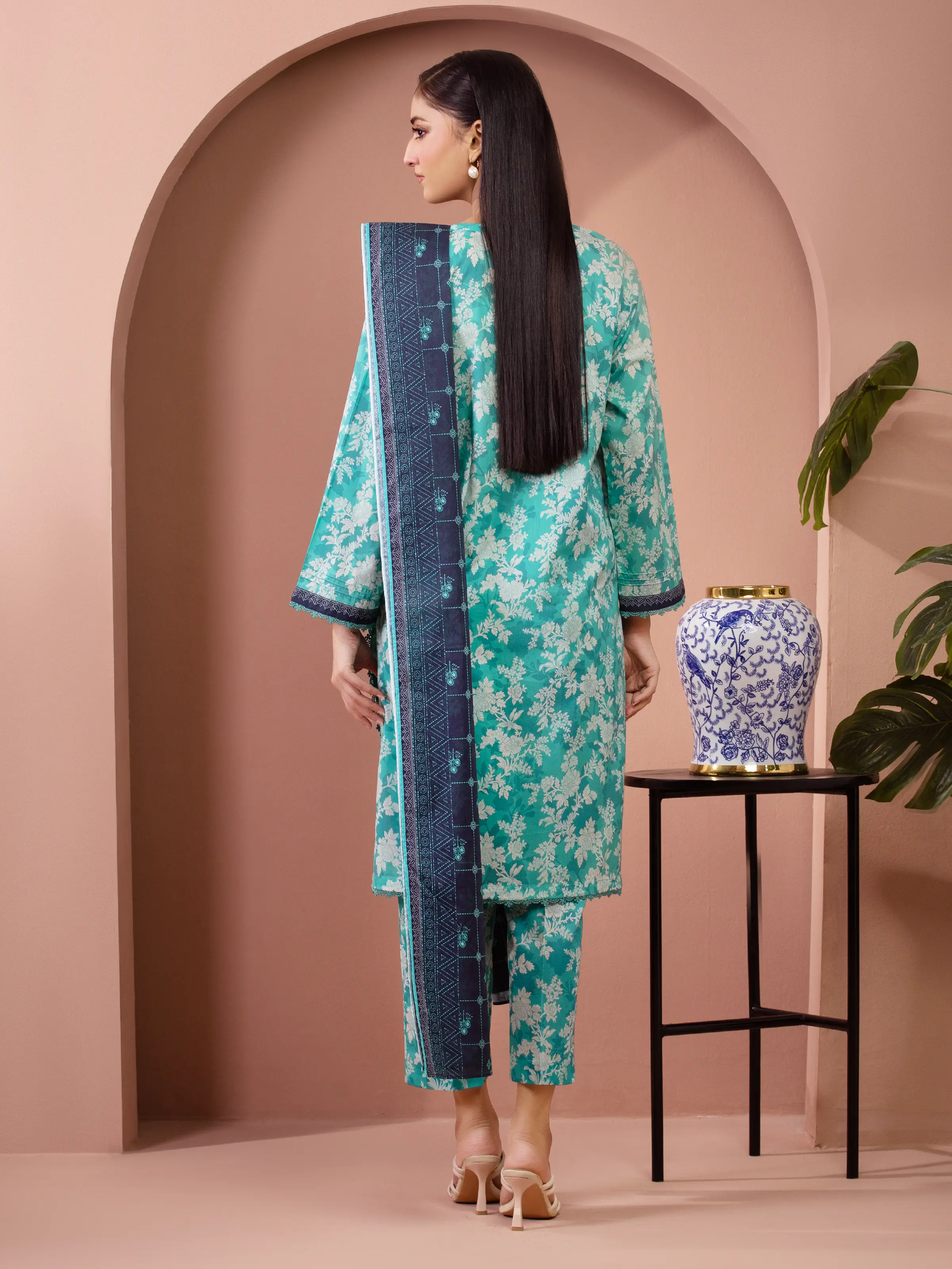 Unstitched Printed Lawn Suit - EWU5A1-35263-3P - Image 5