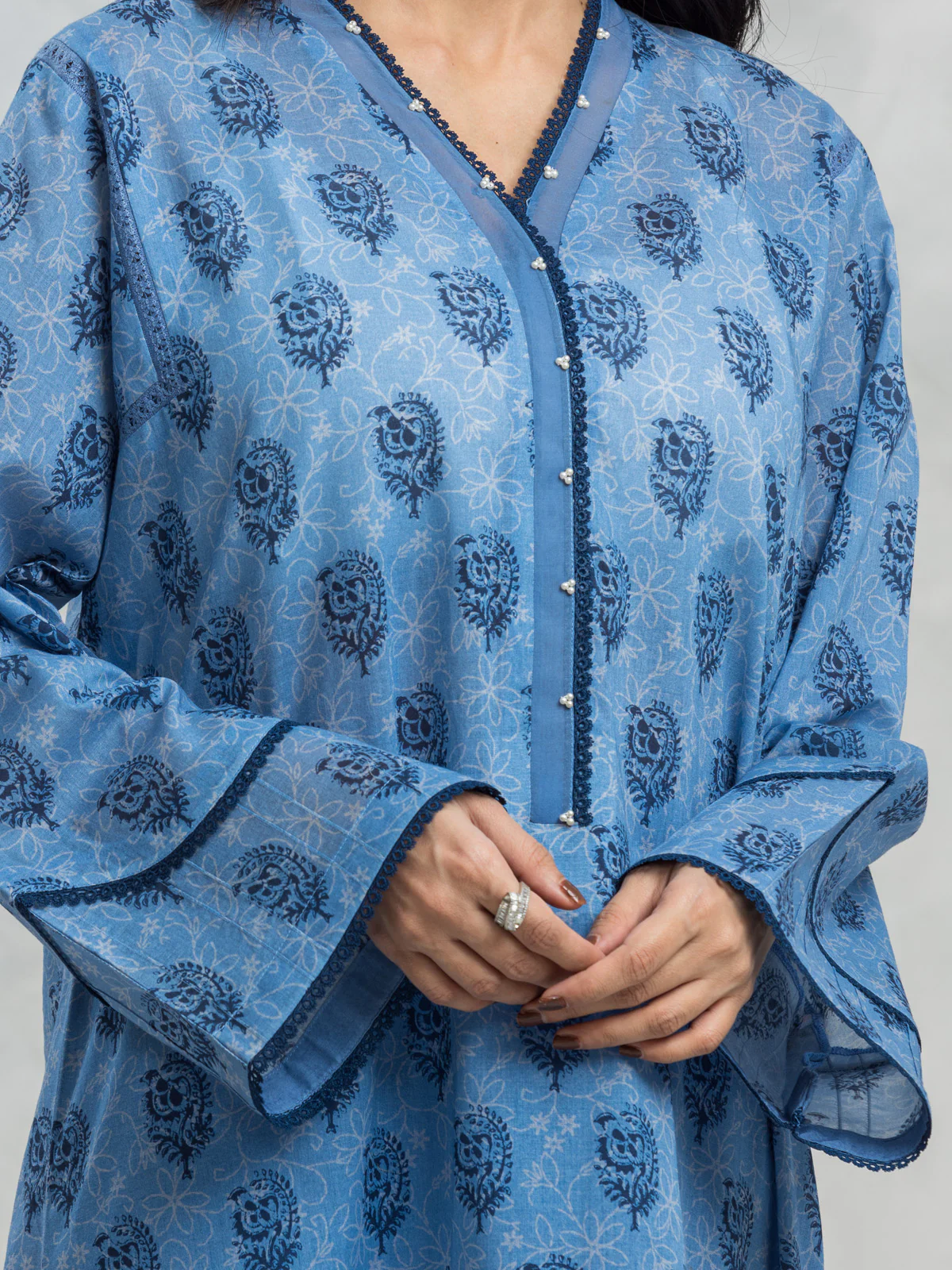 Unstitched Printed Cambric Shirt Trouser - EWU24A2-29267ST - Image 2