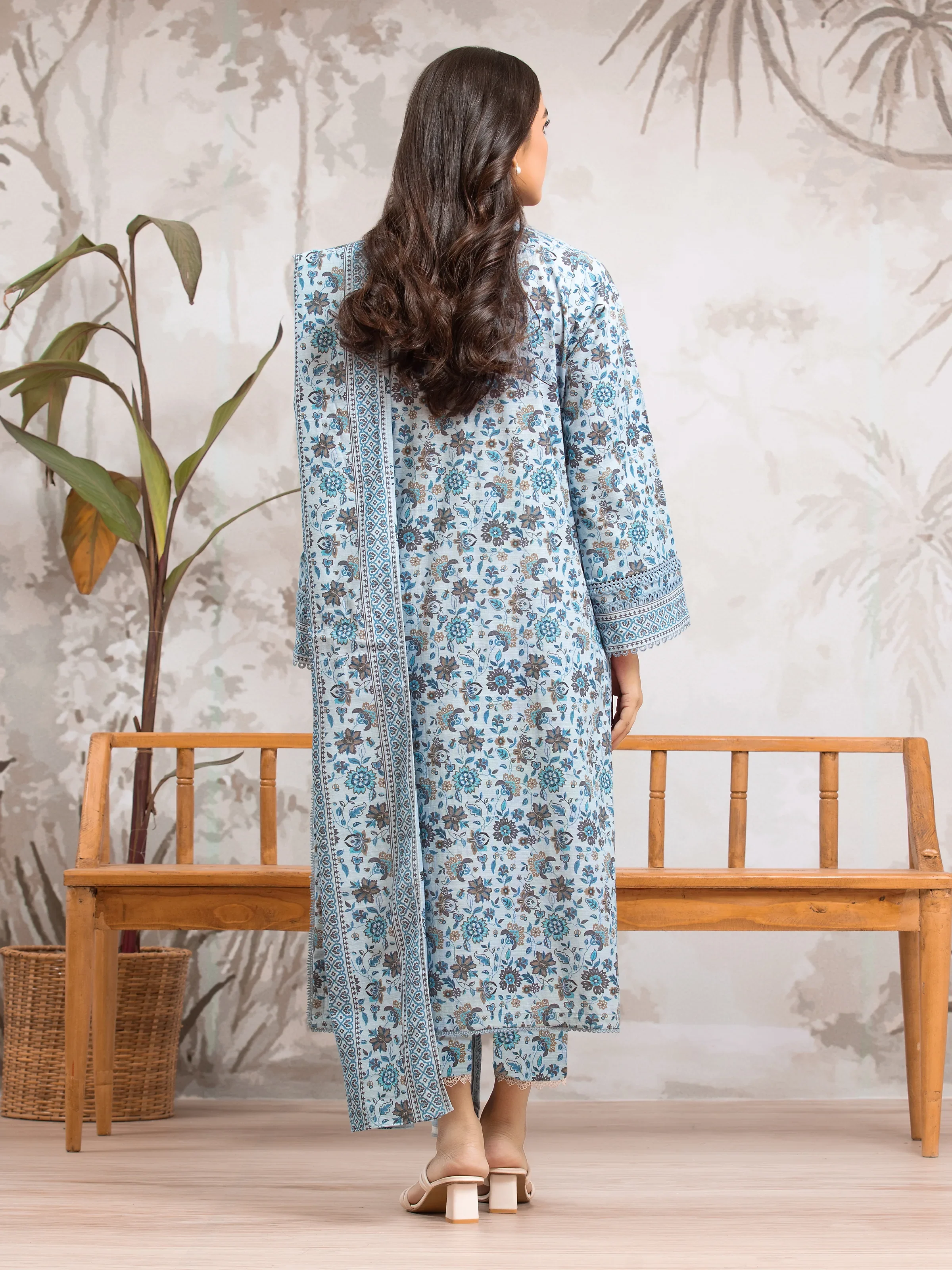 Unstitched Printed Khaddar Suit - EWU24A3-29325-3P - Image 2