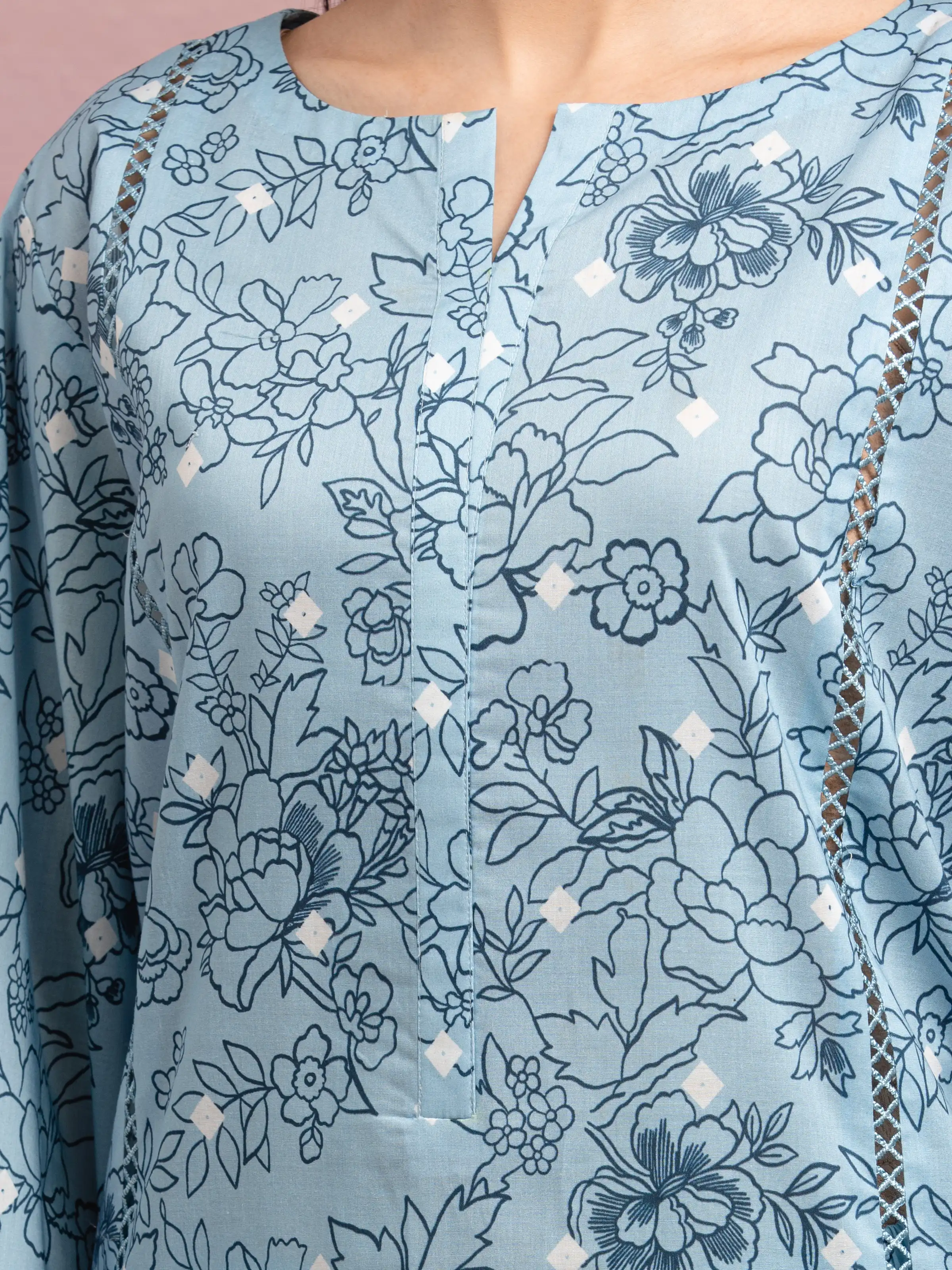 Unstitched Printed Lawn Suit - EWU5A1-35055-3P - Image 4
