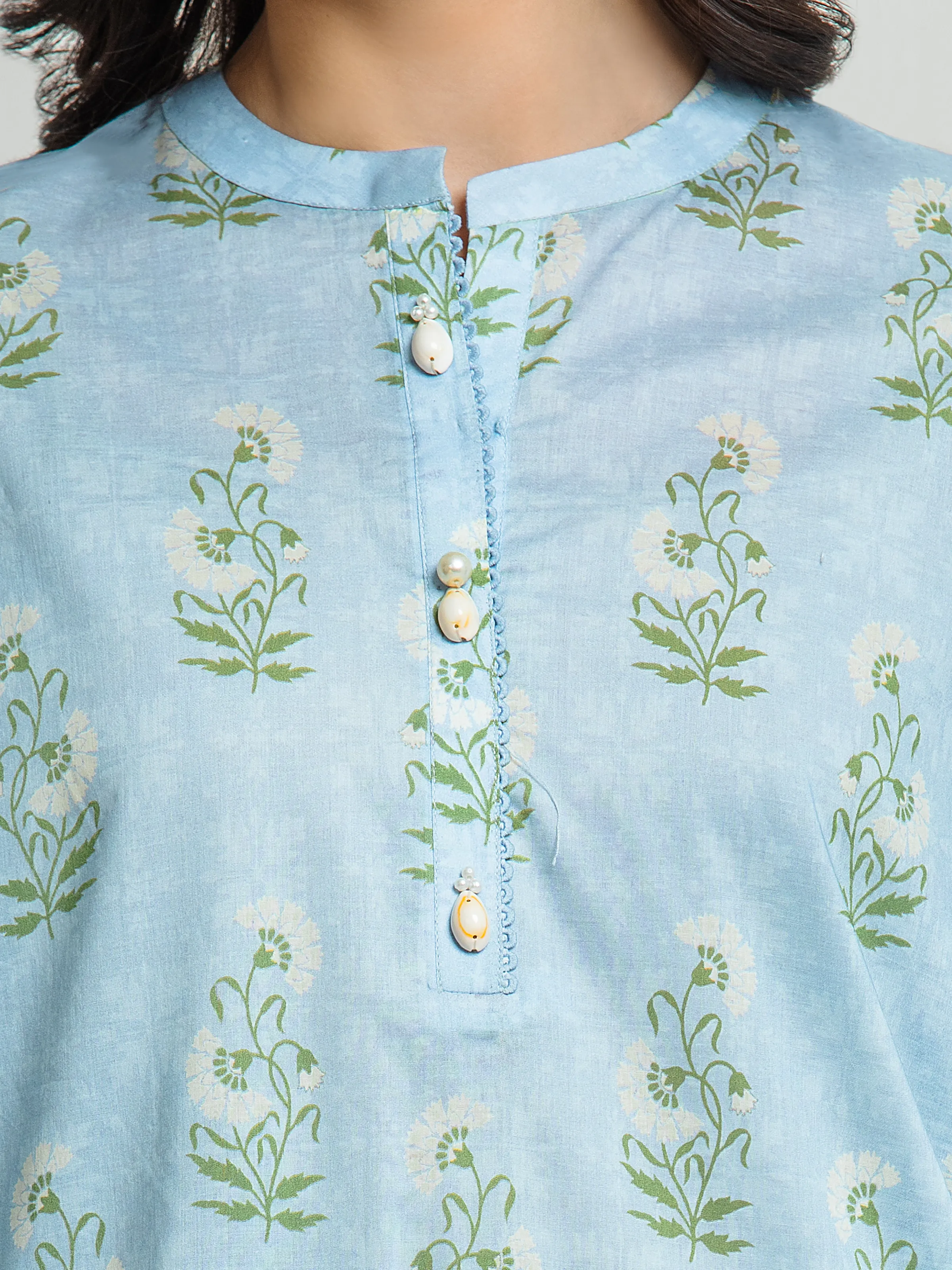 Unstitched Printed Lawn Suit - EWU6A1-36551-3P - Image 3