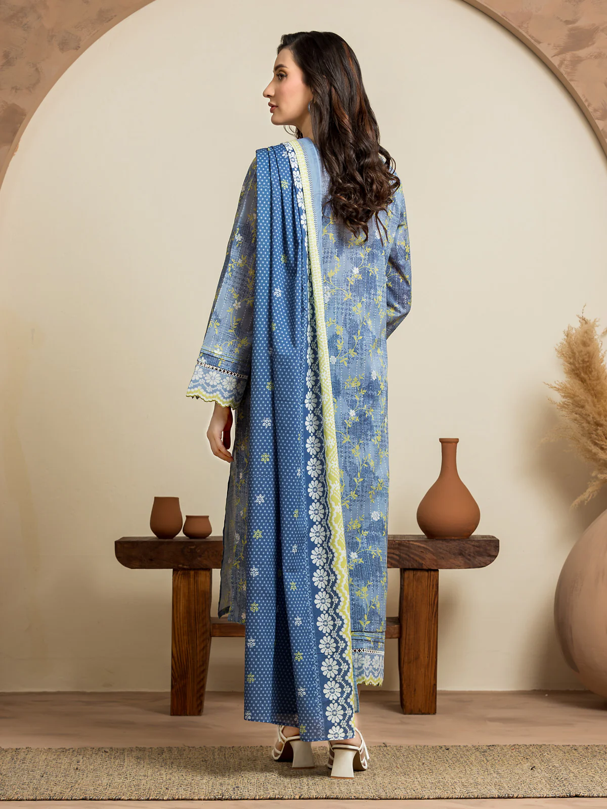 Unstitched Printed Cambric Shirt Dupatta - EWU24A2-29278SD - Image 4